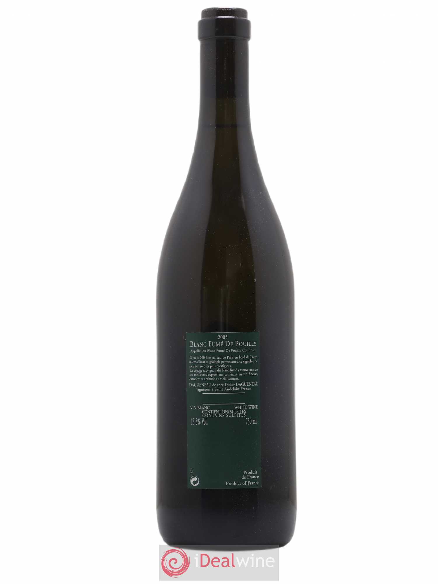 Vin de France (anciennement Pouilly-Fumé) Silex Dagueneau (Domaine Didier - Louis-Benjamin) 2005 - Lot de 1 bouteille - 1