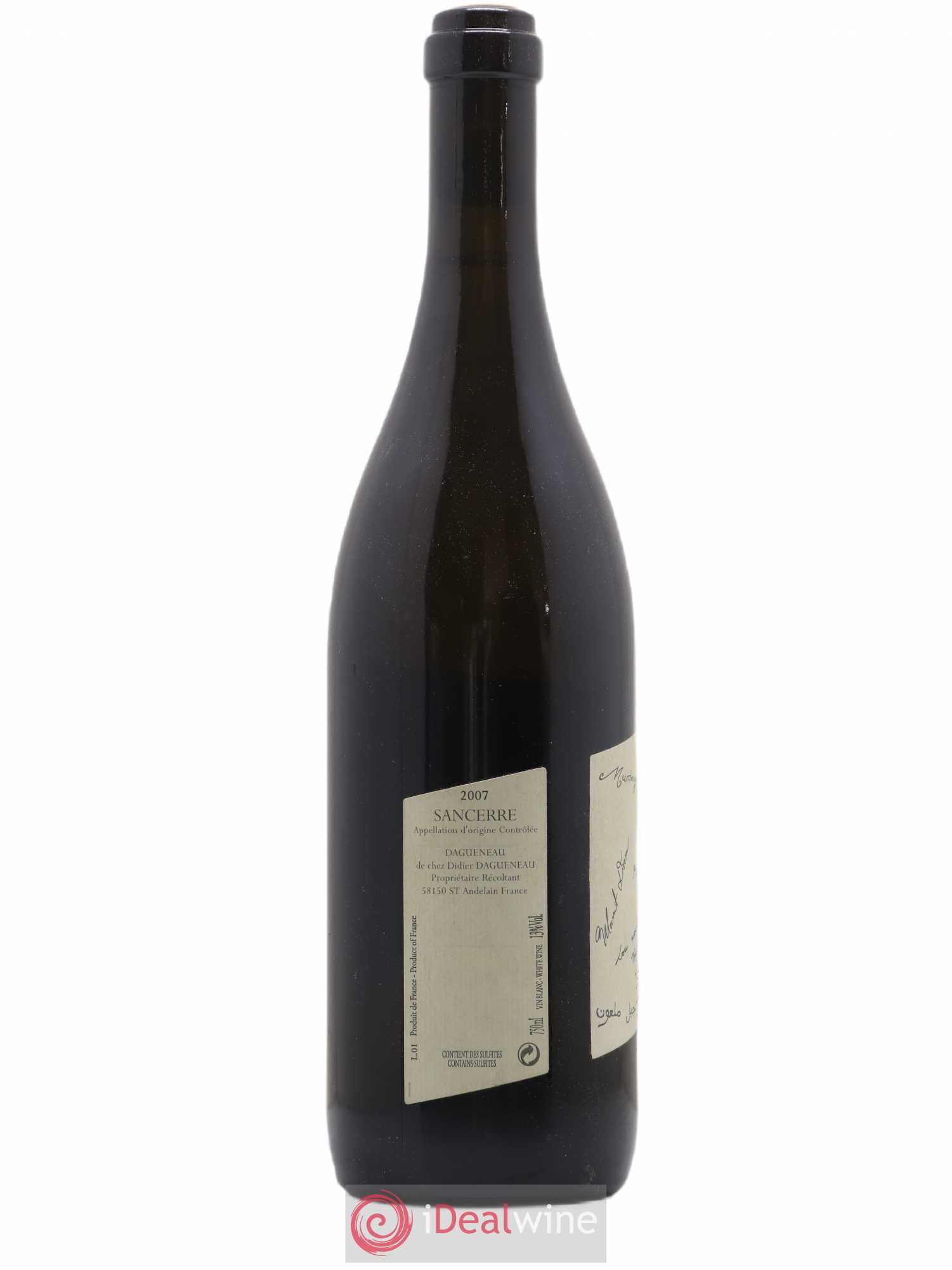 Sancerre Le Mont Damné Chavignol Dagueneau (Domaine Didier - Louis-Benjamin) 2007 - Lot de 1 bouteille - 1
