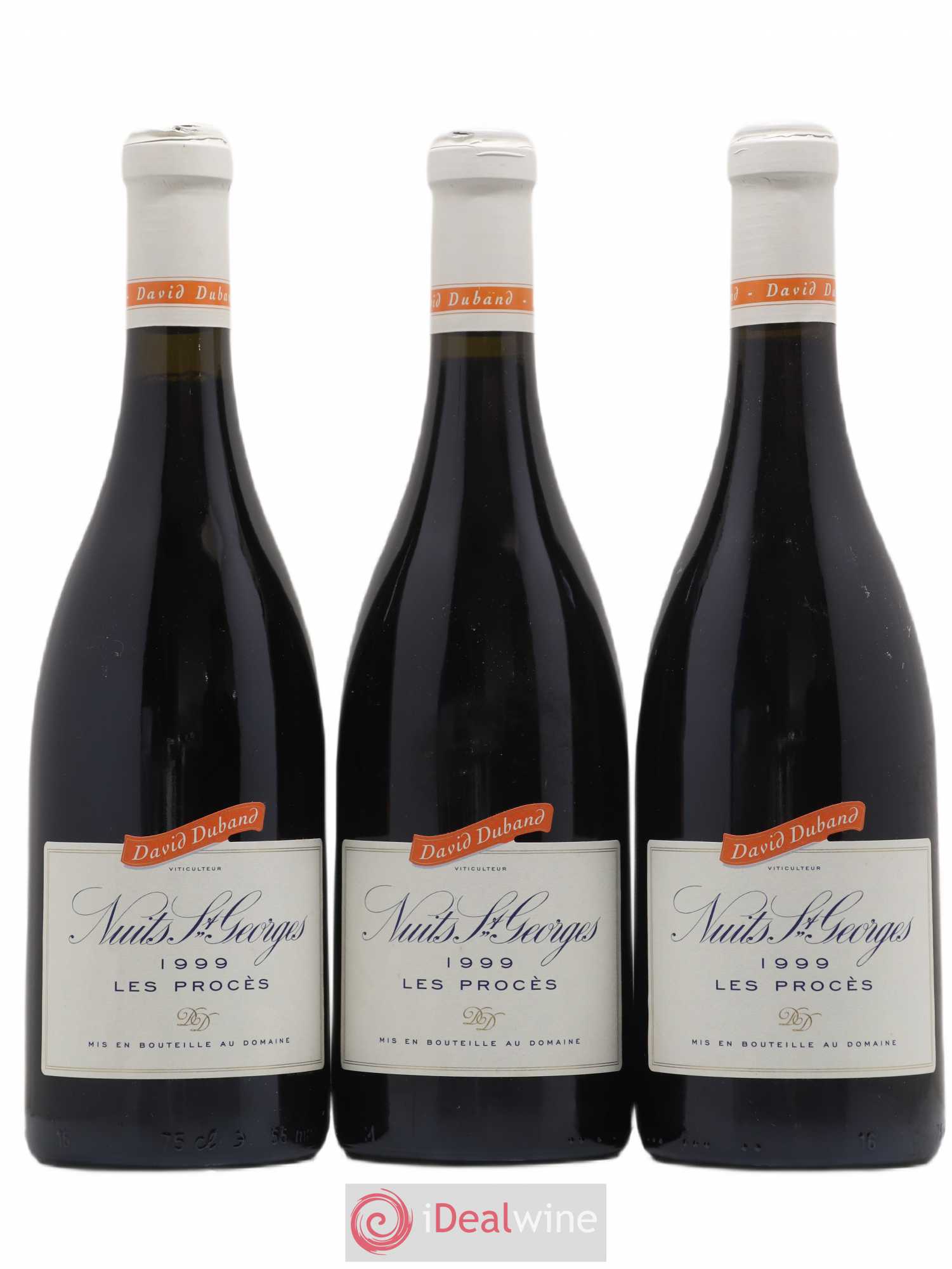 Nuits-Saint-Georges 1er Cru Les Procès David Duband (Domaine) 1999 - Lot de 3 bouteilles - 0