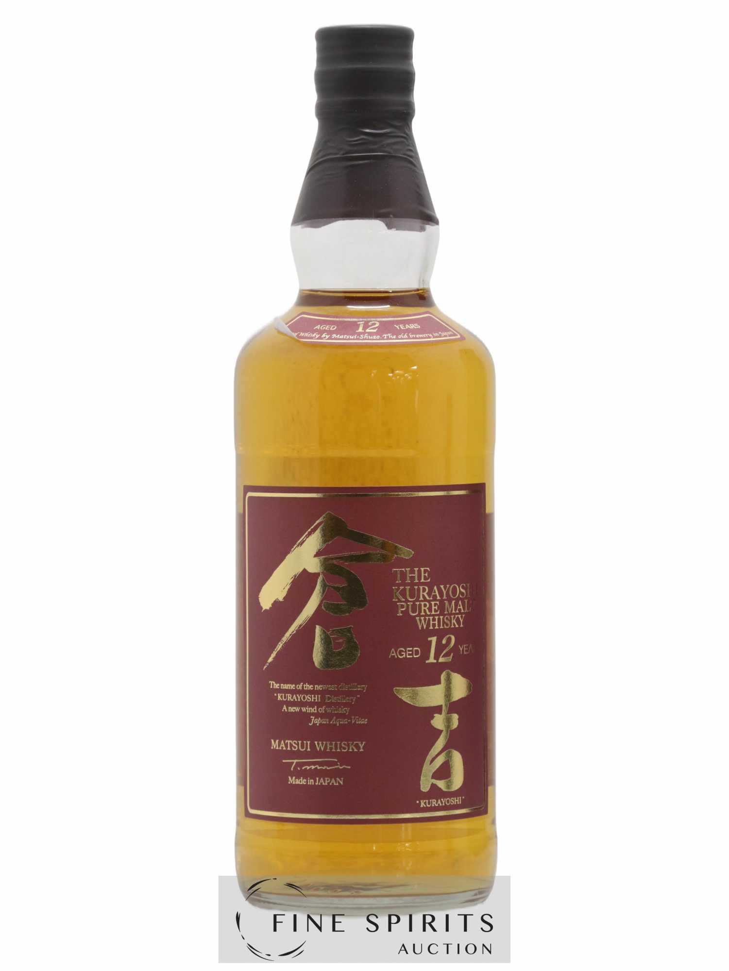 The Kurayoshi 12 years Of. Matsui Whisky - Lot de 1 bouteille - 1