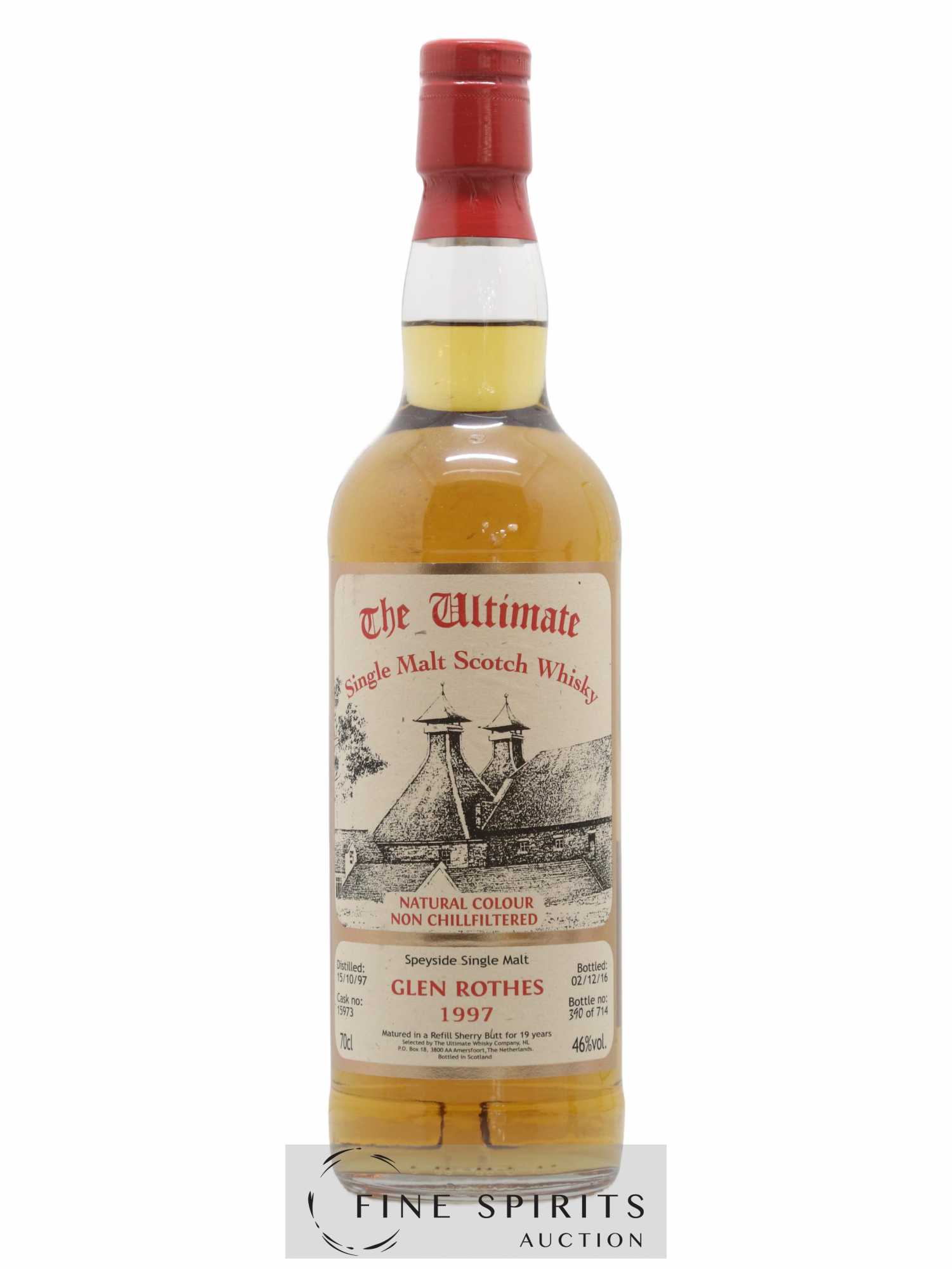 Glenrothes 19 years 1997 The Ultimate Whisky Company The Ultimate Cask n°15973 - One of 714 - bottled 2016 - Lot of 1 bottle - 1