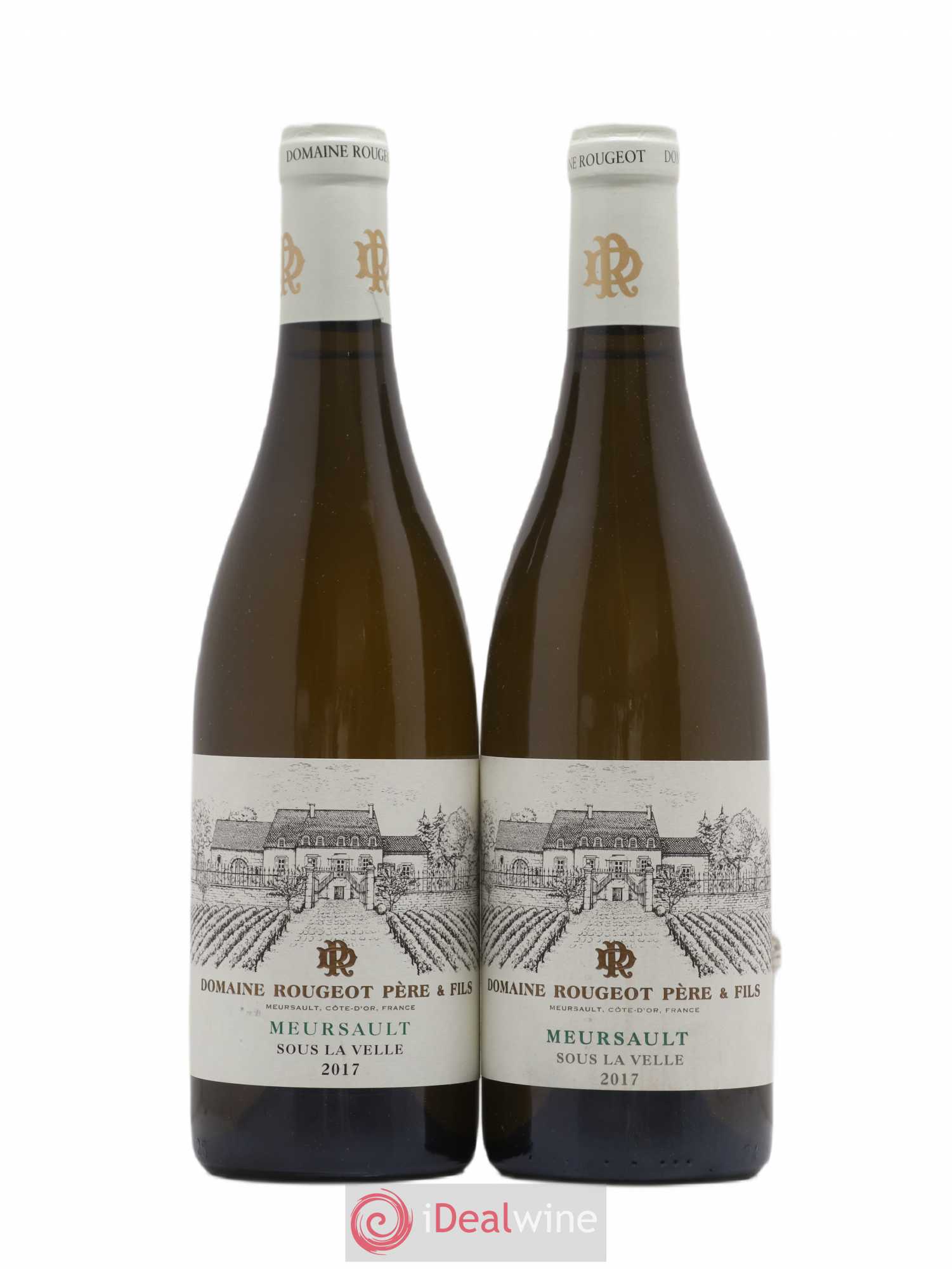 Meursault Sous la Velle Sans sulfite ajouté Rougeot Père et Fils 2017 - Lot de 2 bouteilles - 0