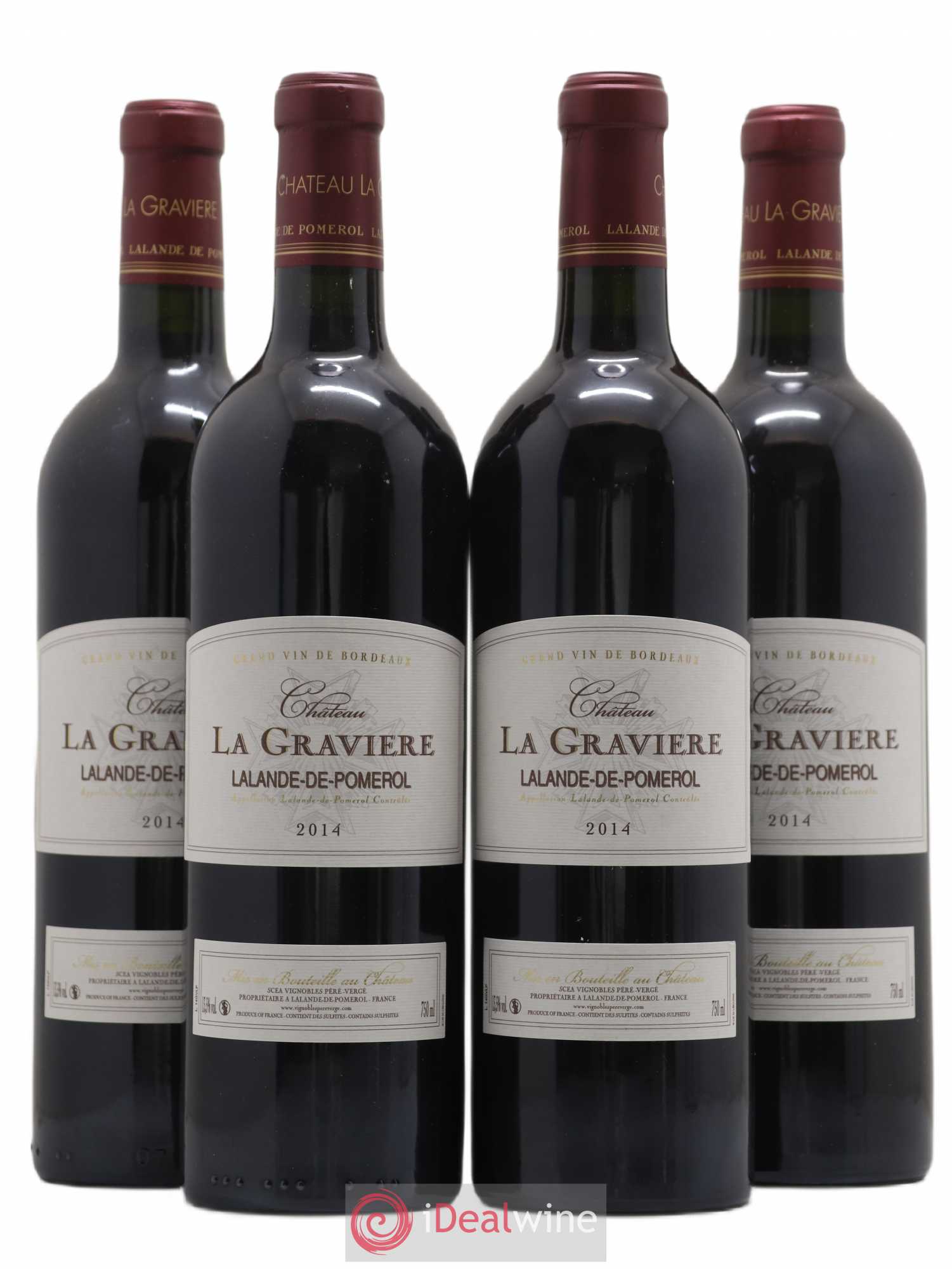 Lalande-de-Pomerol Château La Gravière 2014 - Posten von 4 Flaschen - 0