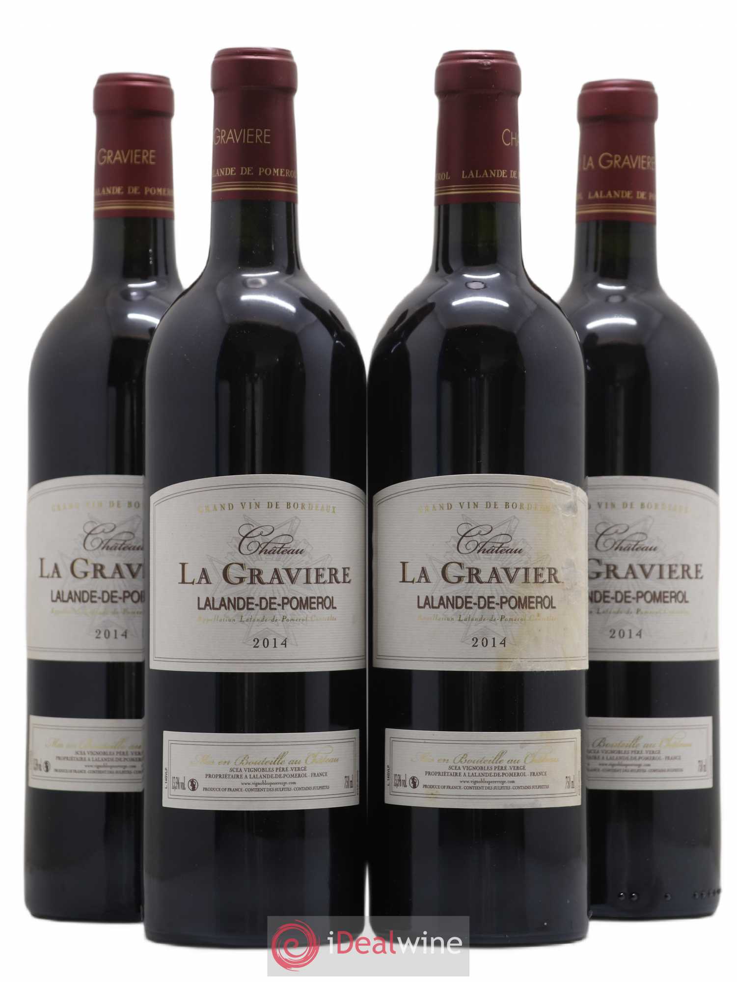 Lalande-de-Pomerol Château La Gravière 2014 - Posten von 4 Flaschen - 0