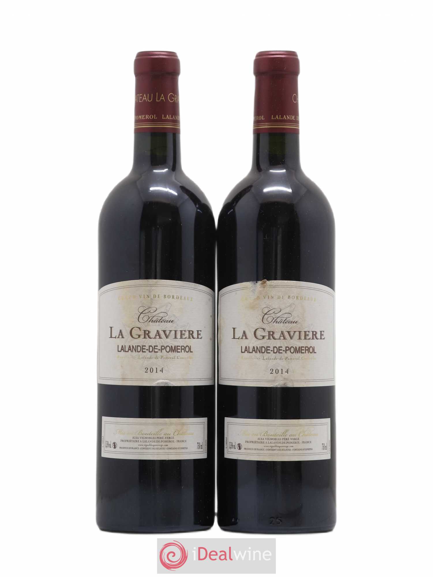 Lalande-de-Pomerol Château La Gravière 2014 - Posten von 2 Flaschen - 0