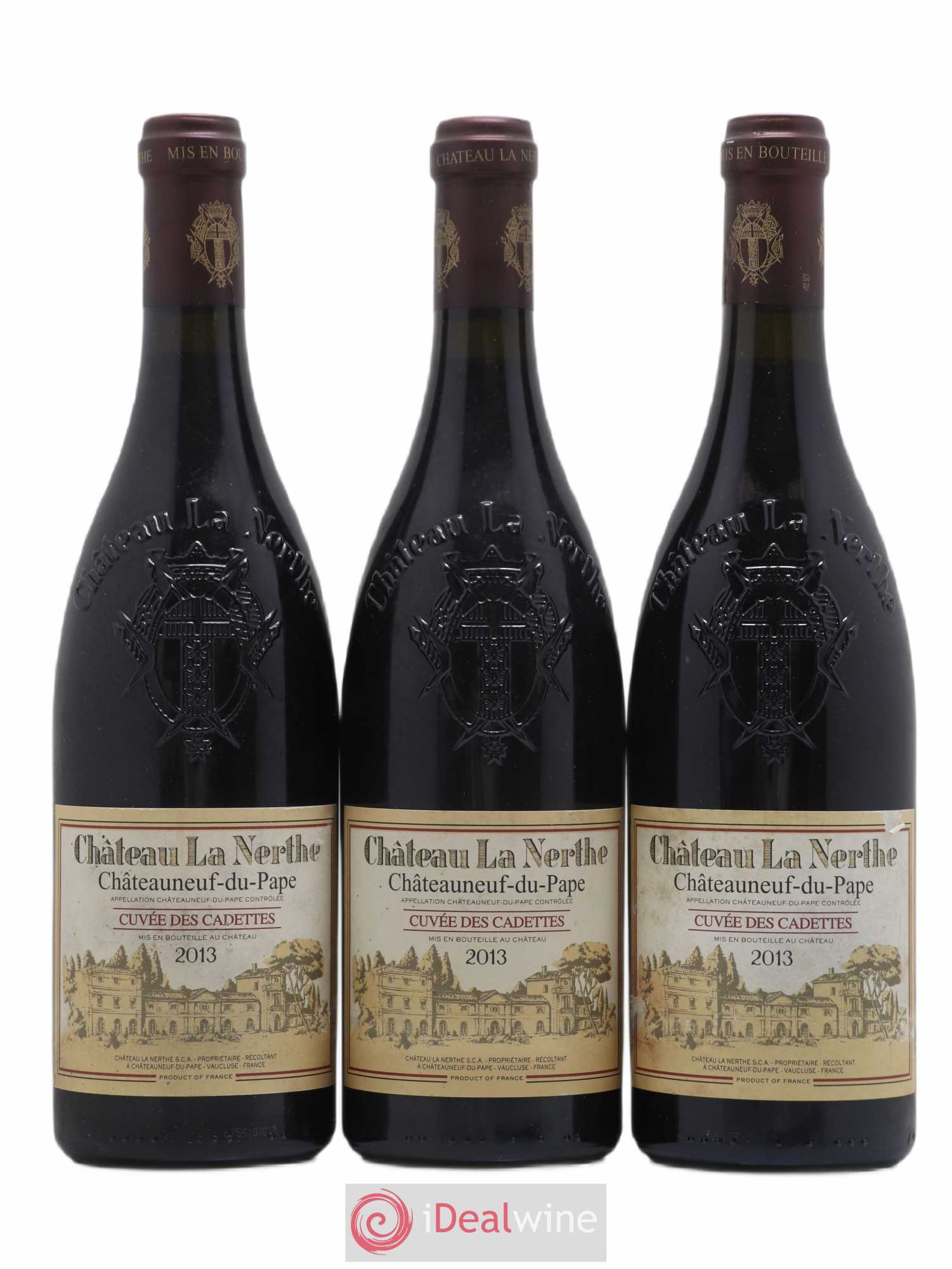 Châteauneuf-du-Pape Château La Nerthe Cuvée des Cadettes Famille Richard 2013 - Lot de 3 bouteilles - 0