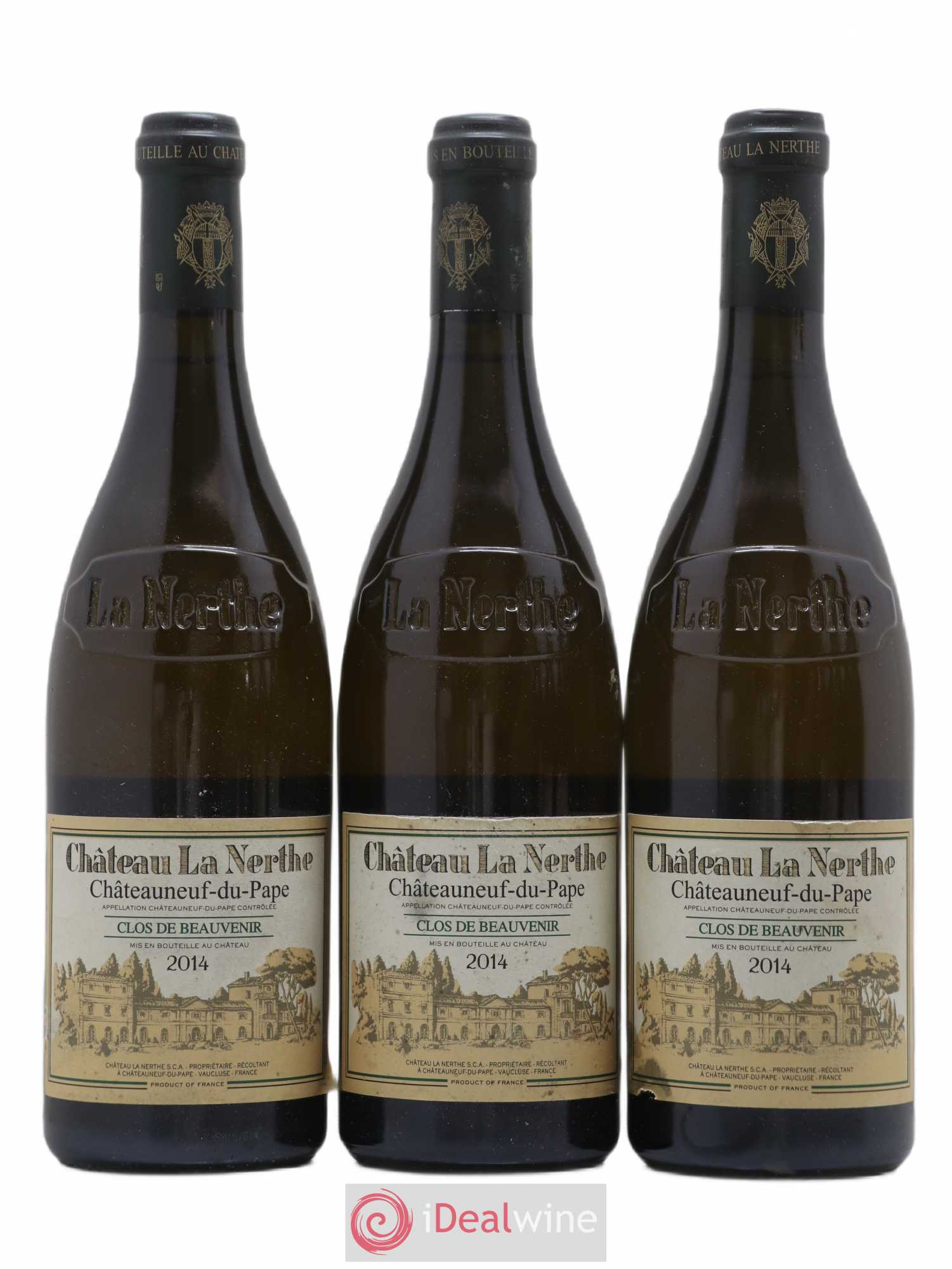 Châteauneuf-du-Pape Clos Beauvenir Château La Nerthe 2014 - Posten von 3 Flaschen - 0