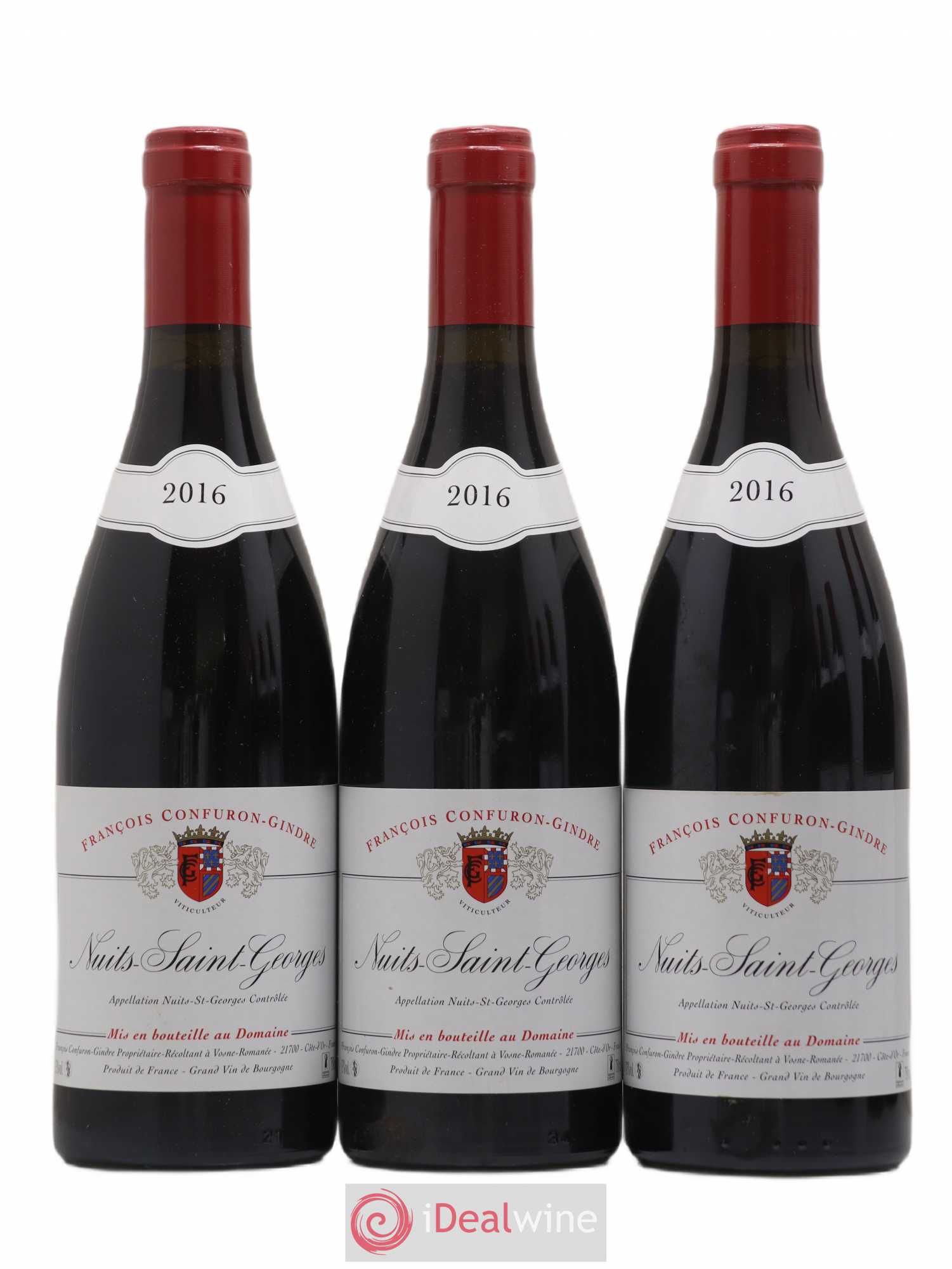 Nuits-Saint-Georges François Confuron Gindre 2016 - Lot de 3 bouteilles - 0