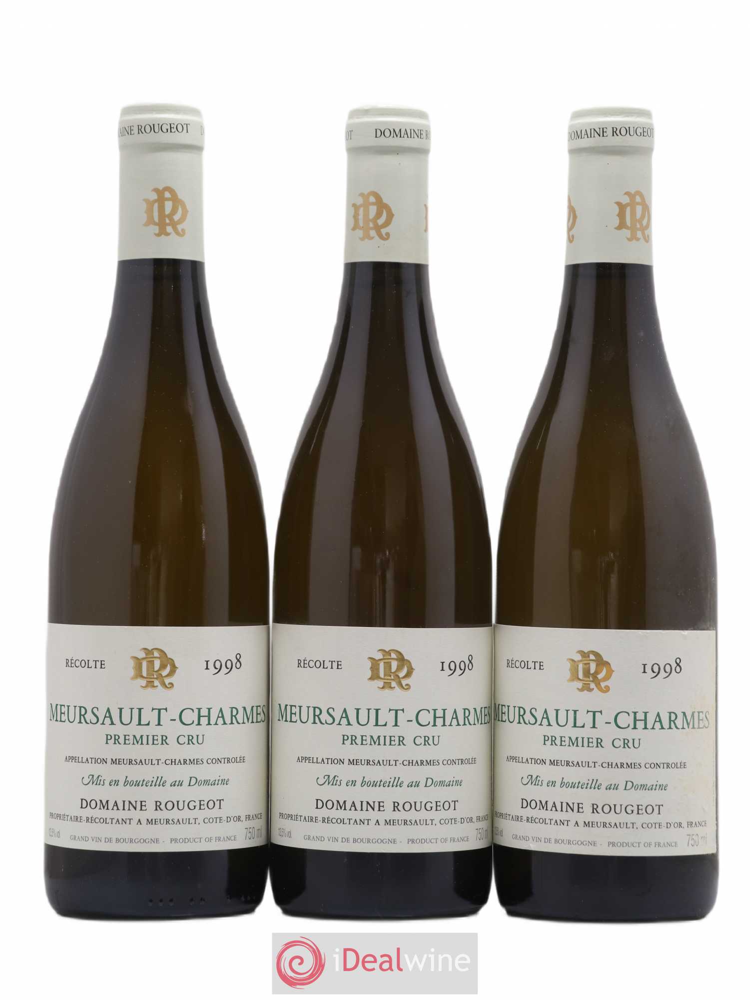 Meursault 1er Cru Charmes Rougeot Père et Fils 1998 - Lot de 3 bouteilles - 0
