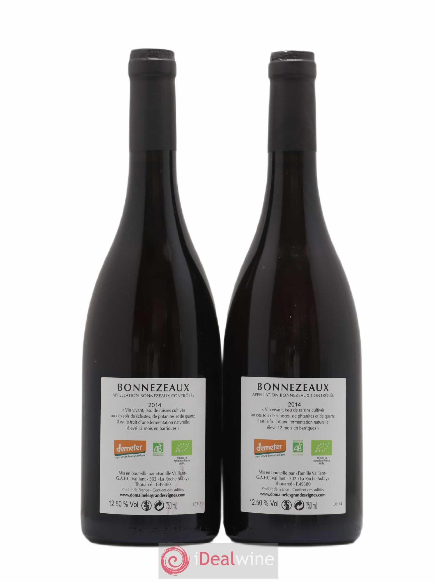 Bonnezeaux Le Malabé Domaine des Grandes vignes 2014 - Lotto di 2 bottiglie - 1