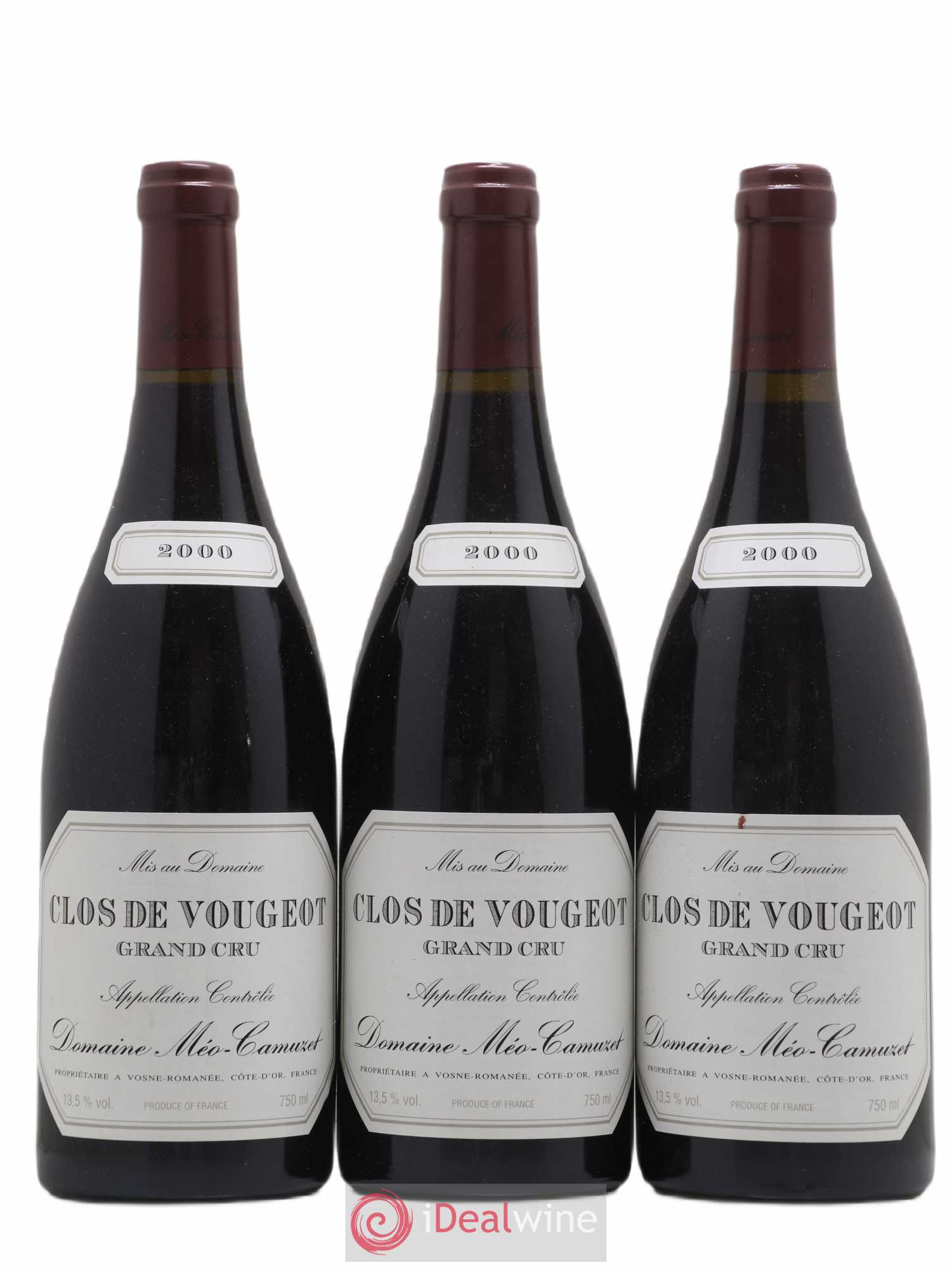Clos de Vougeot Grand Cru Méo-Camuzet (Domaine) 2000 - Lot de 3 bouteilles - 0