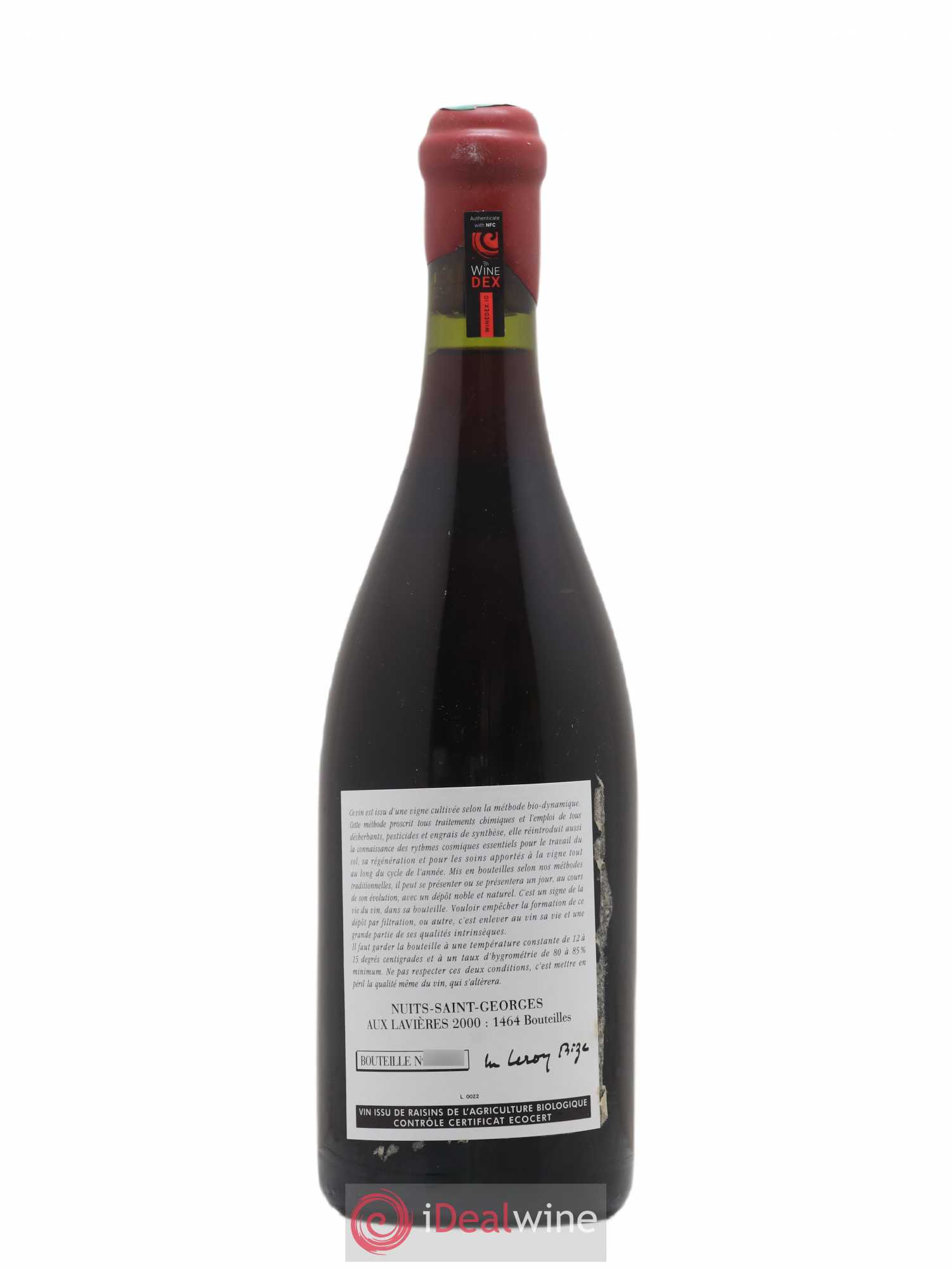 Nuits-Saint-Georges Aux Lavières Leroy (Domaine) 2000 - Lot de 1 bouteille - 1