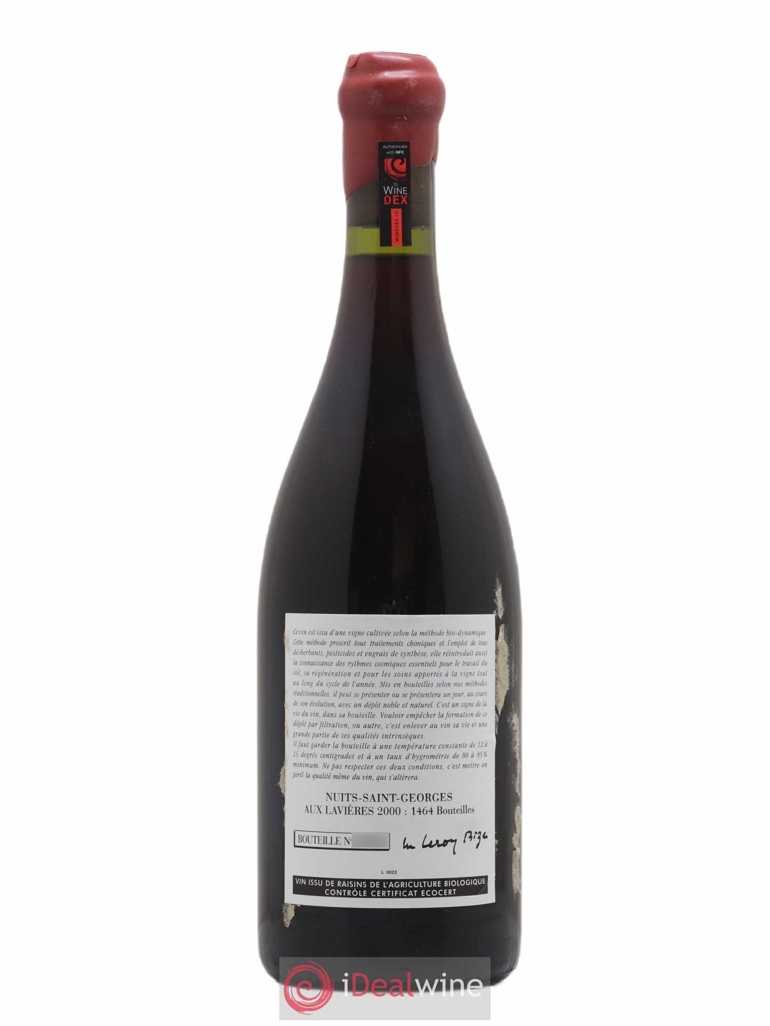 Nuits-Saint-Georges Aux Lavières Leroy (Domaine) 2000 - Lotto di 1 bottiglia - 1