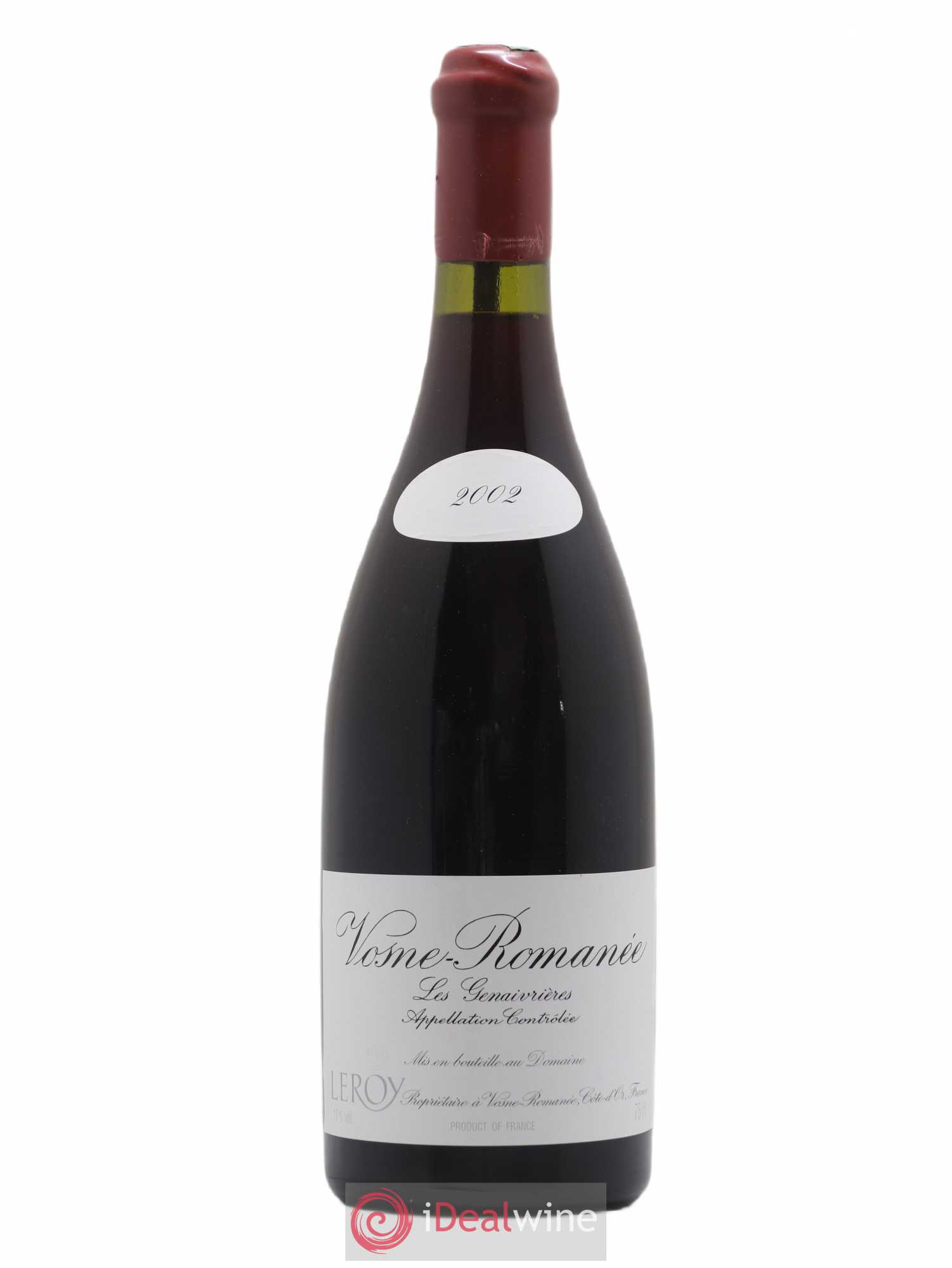Vosne-Romanée Les Genaivrières Leroy (Domaine) 2002 - Lot de 1 bouteille - 0
