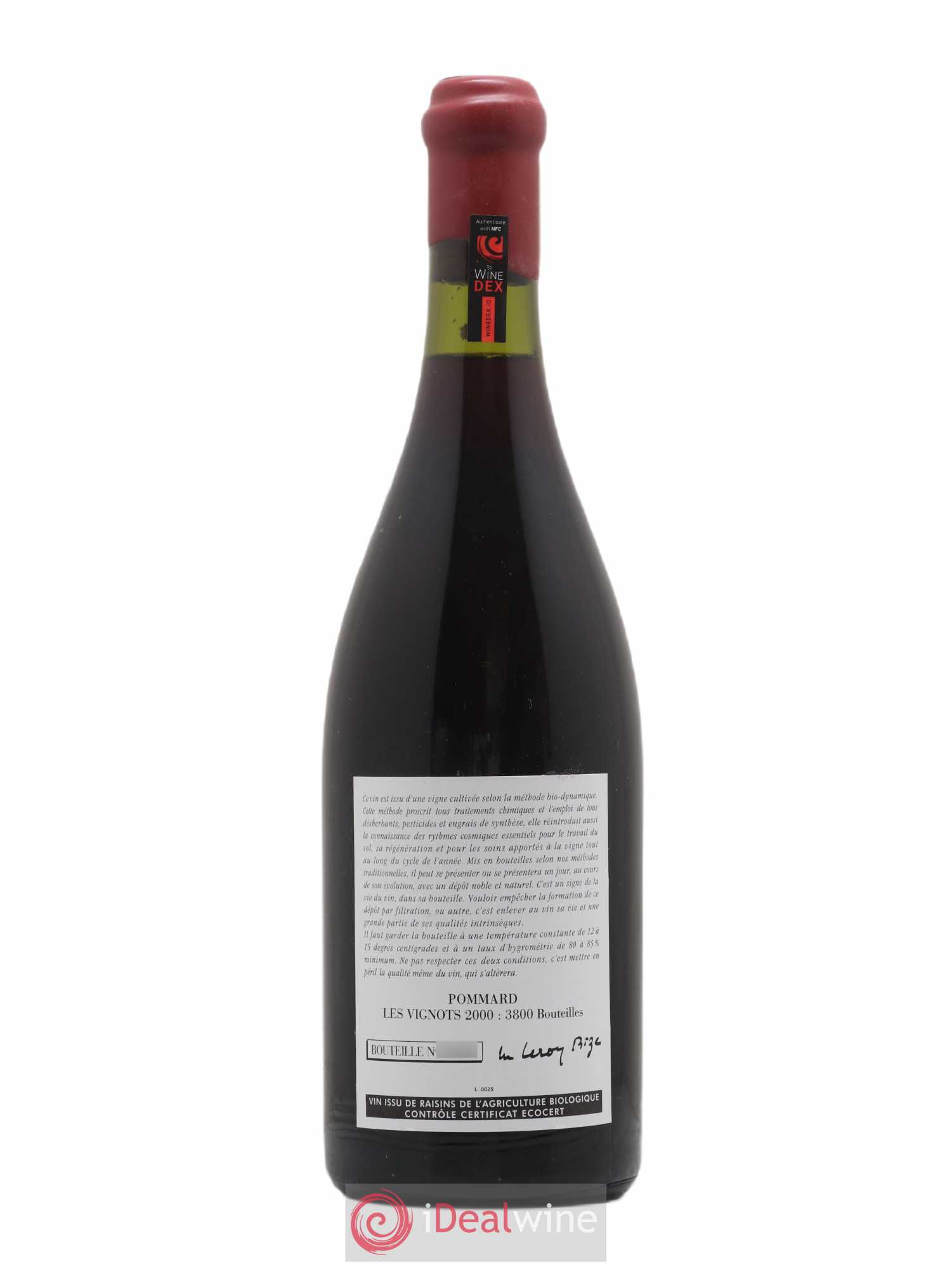 Pommard Les Vignots Leroy (Domaine) 2000 - Lot de 1 bouteille - 1