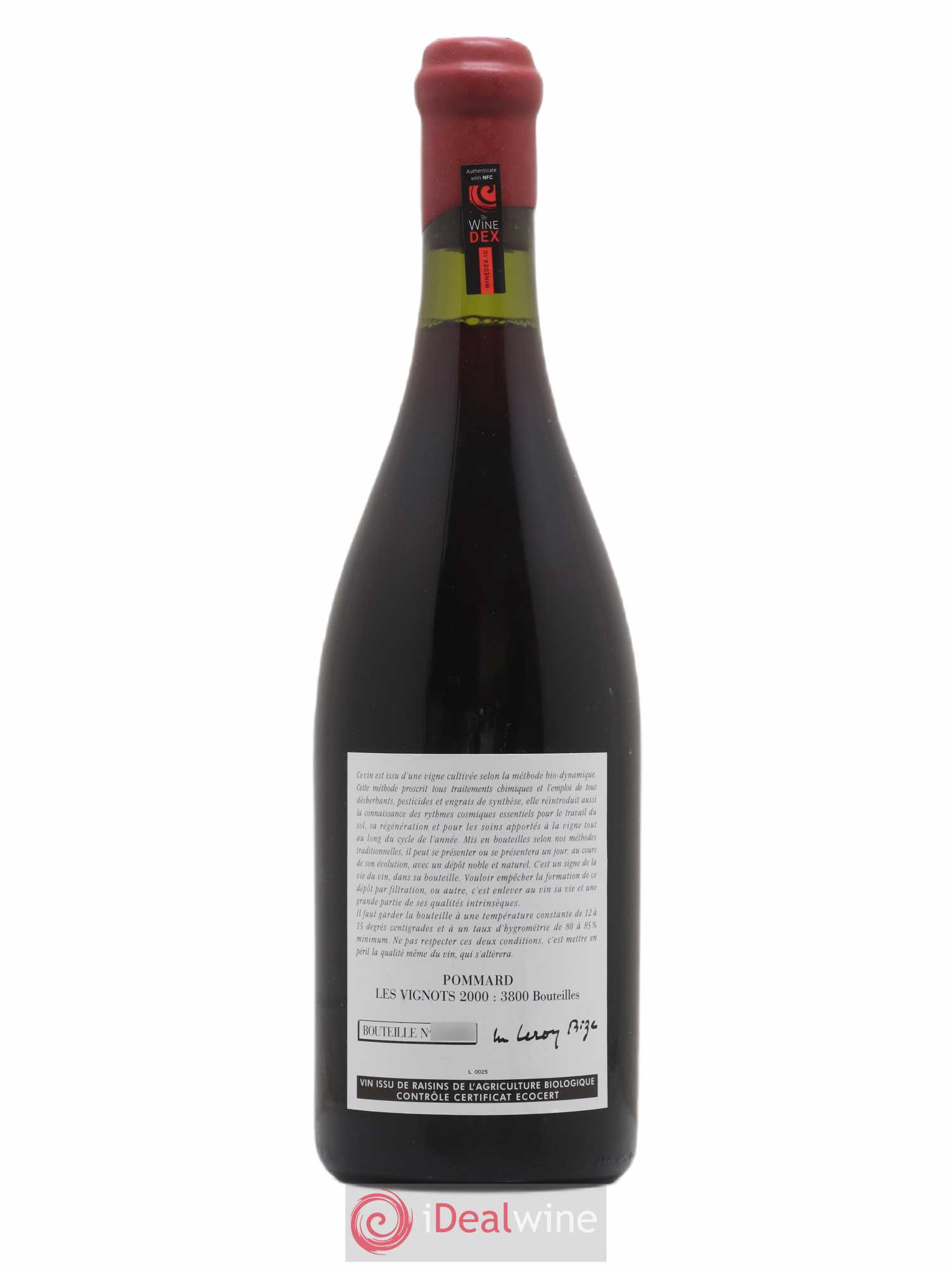Pommard Les Vignots Leroy (Domaine) 2000 - Lot de 1 bouteille - 1