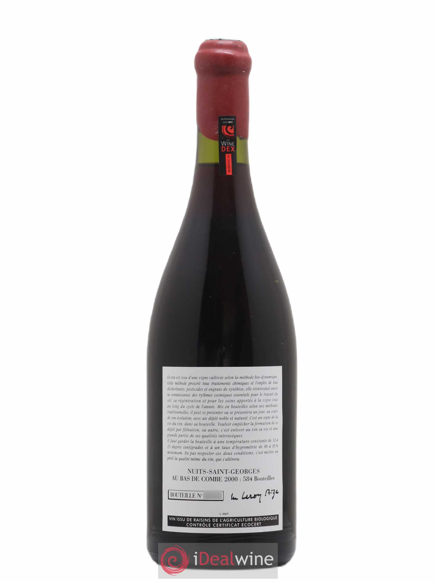 Nuits-Saint-Georges Bas de Combes Leroy (Domaine) 2000 - Lot de 1 bouteille - 1
