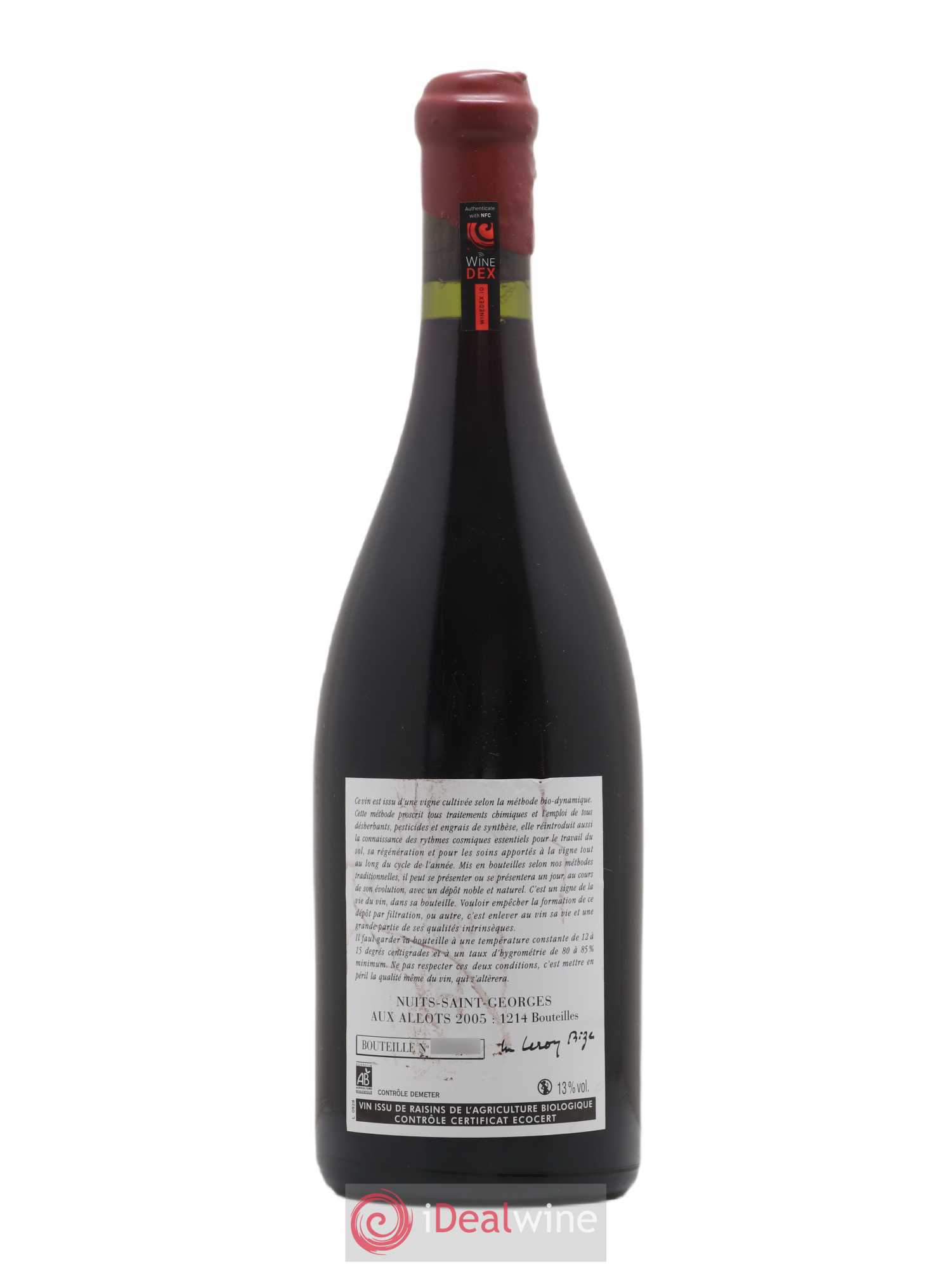 Nuits-Saint-Georges Aux Allots Leroy (Domaine) 2005 - Lot de 1 bouteille - 1