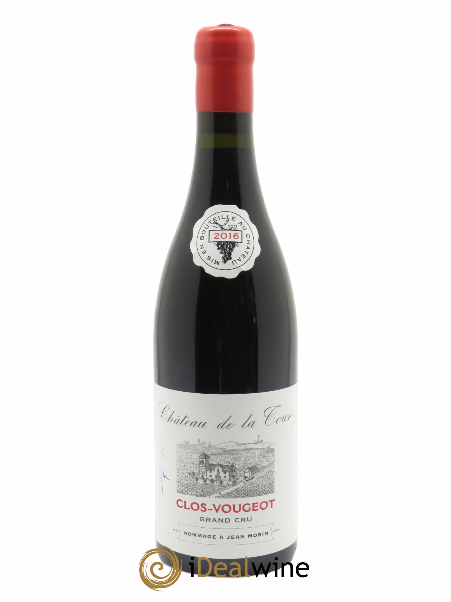 Clos de Vougeot Grand Cru Hommage à Jean Morin Château de La Tour  2016 - Lot de 1 bouteille - 1