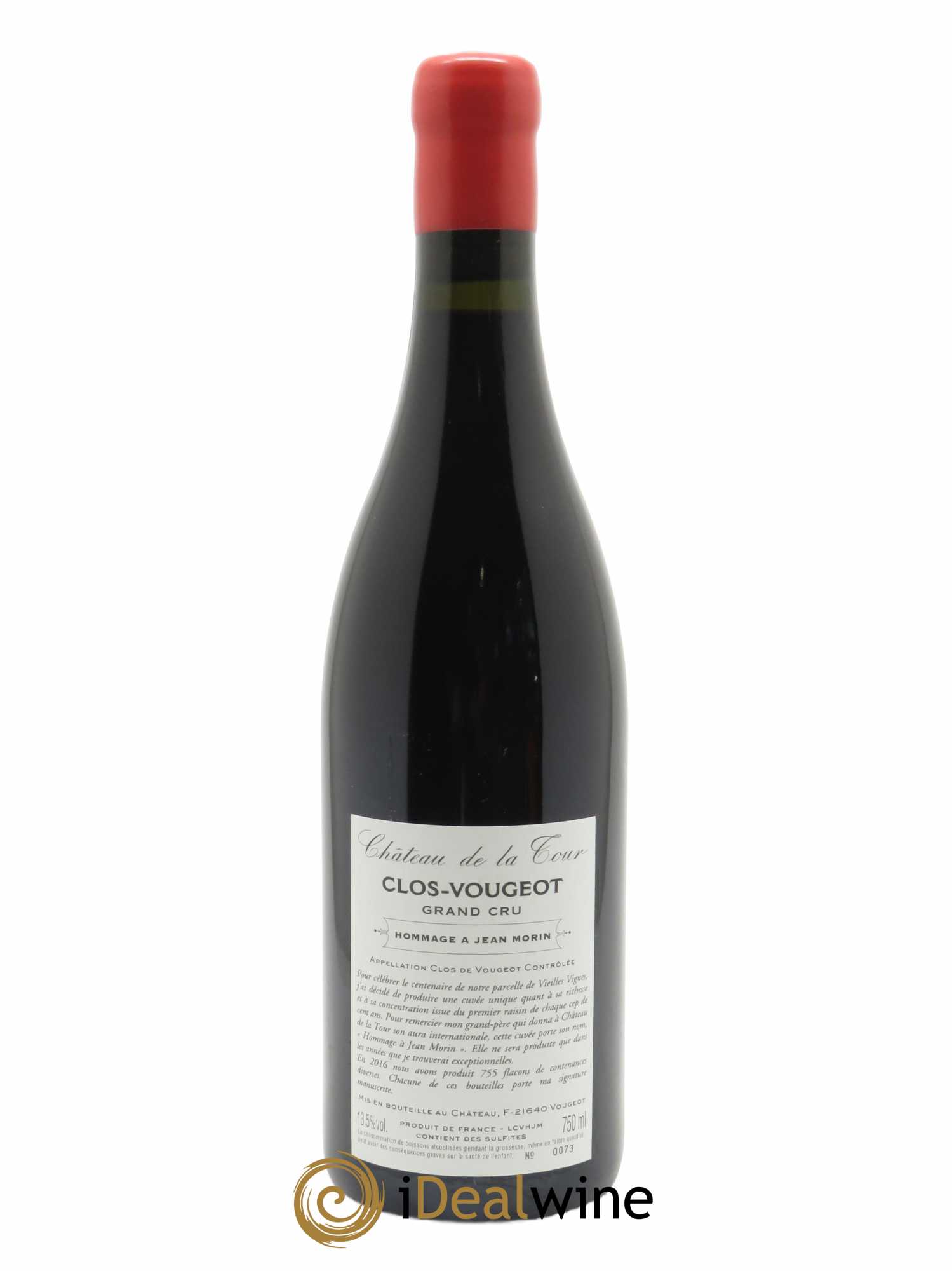 Clos de Vougeot Grand Cru Hommage à Jean Morin Château de La Tour  2016 - Lot de 1 bouteille - 2