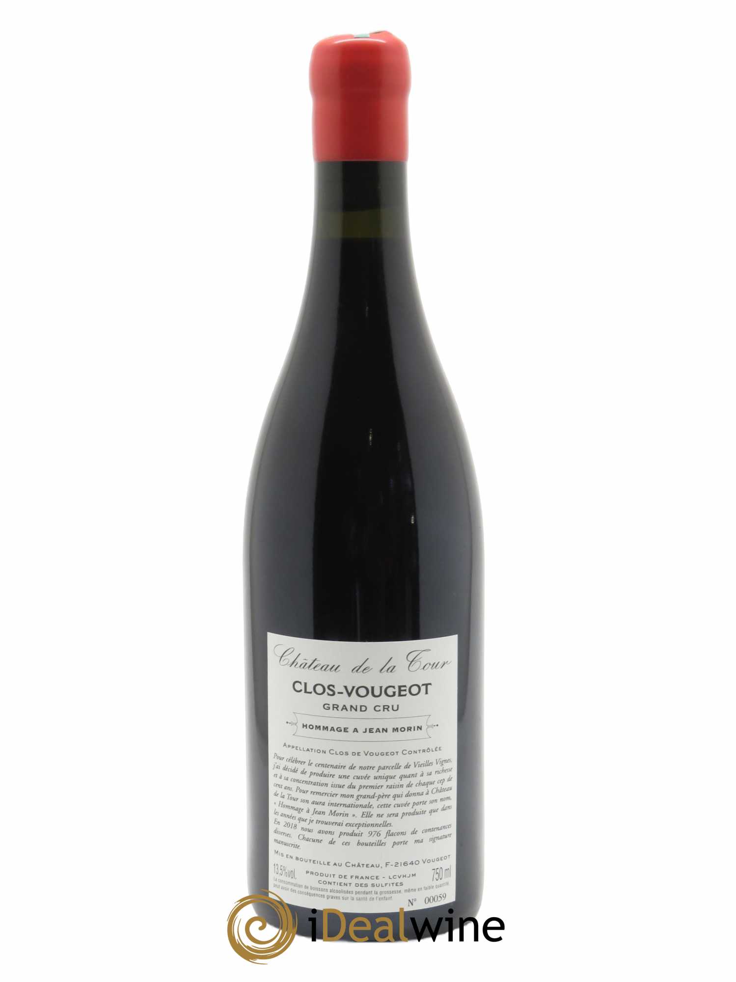 Clos de Vougeot Grand Cru Hommage à Jean Morin Château de La Tour 2018 - Lot de 1 bouteille - 2