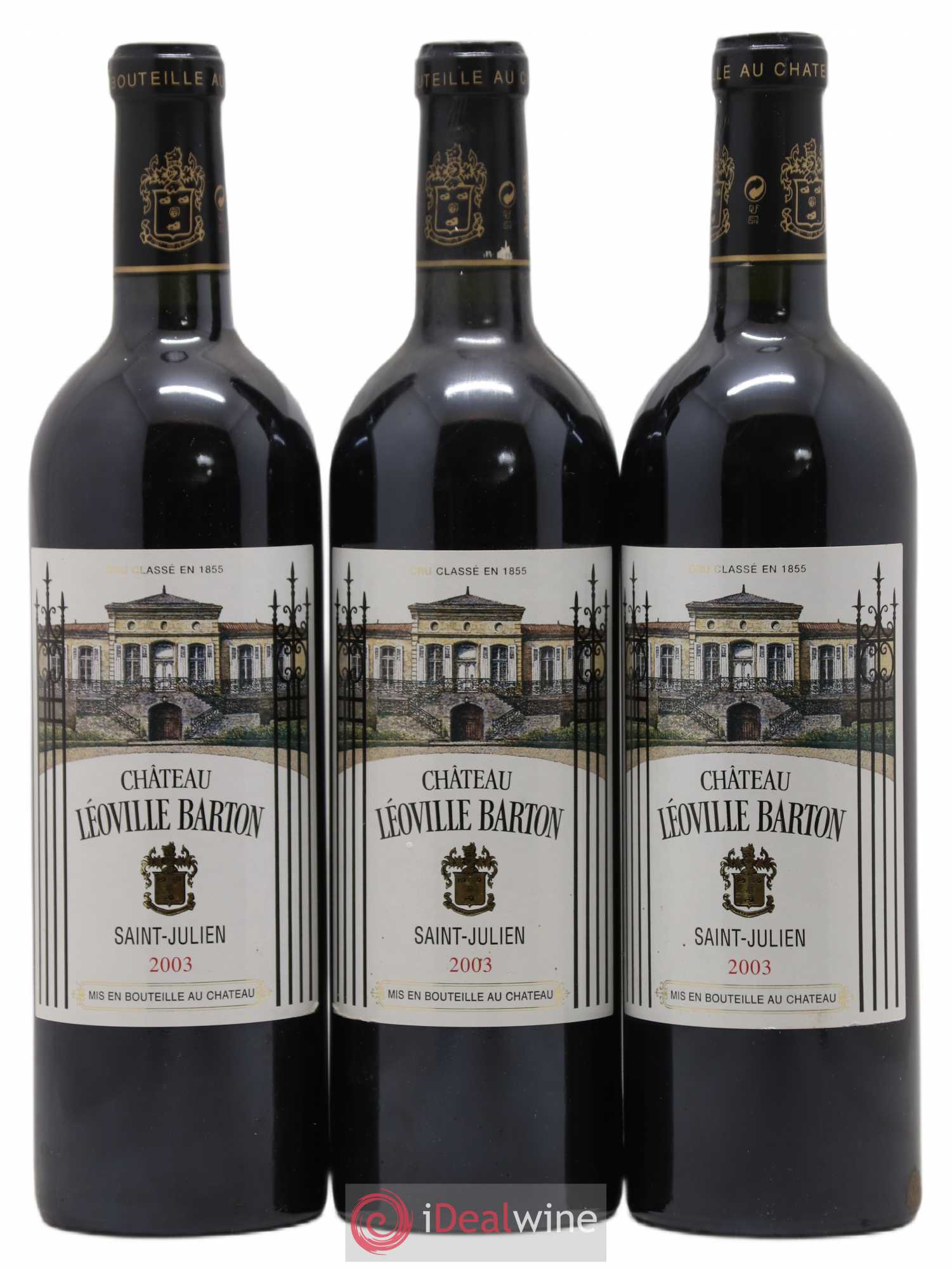 Château Léoville Barton 2ème Grand Cru Classé 2003 - Lot de 3 bouteilles - 0