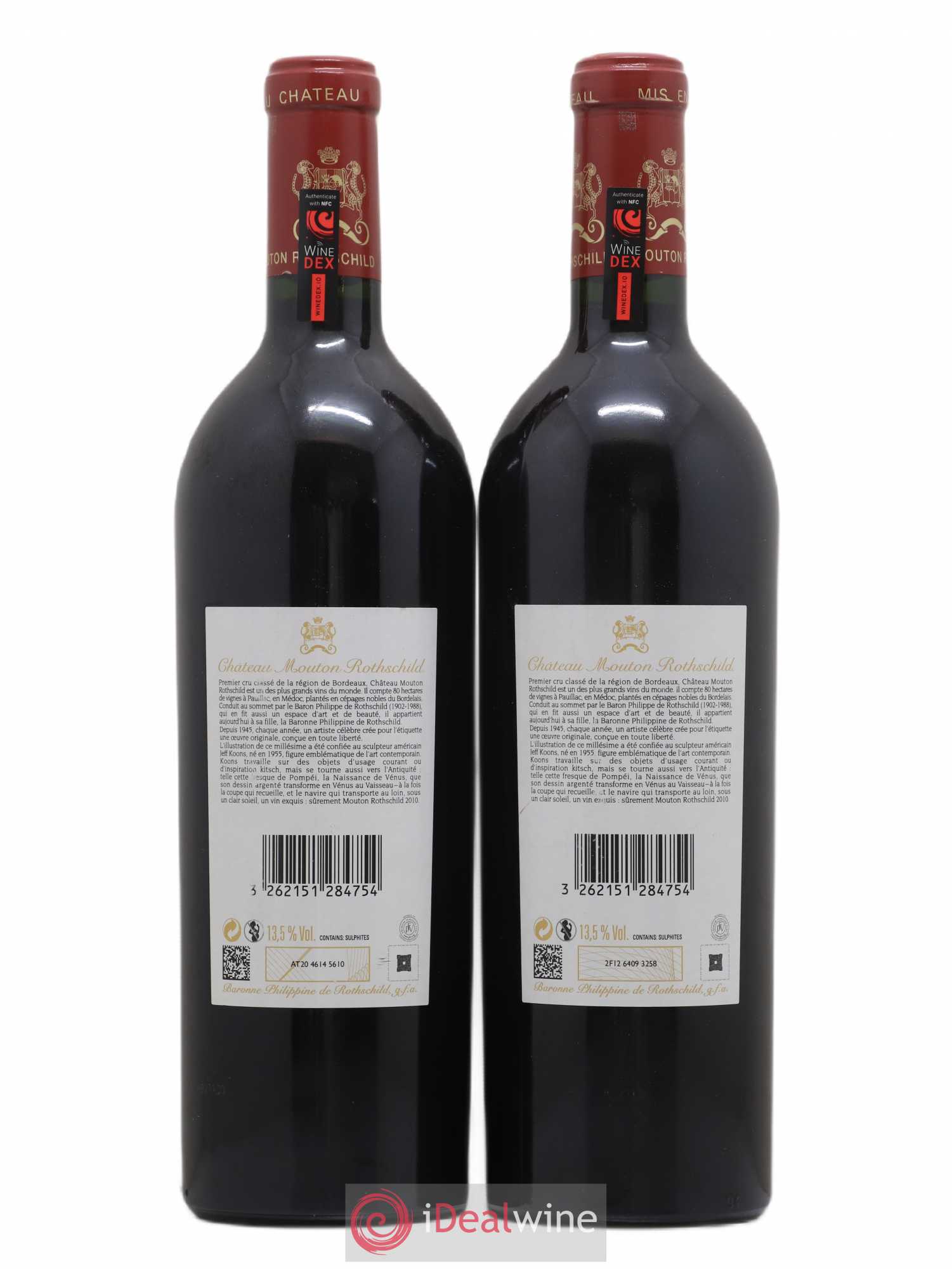 Château Mouton Rothschild 1er Grand Cru Classé 2010 - Lot de 2 bouteilles - 1