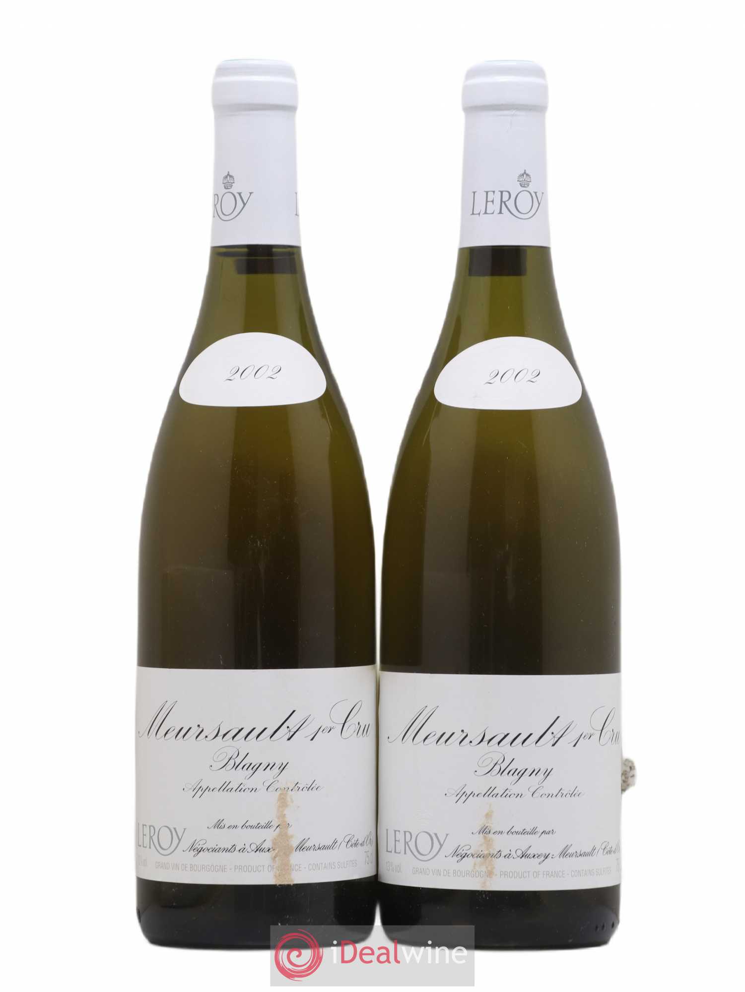 Meursault 1er Cru Blagny Leroy SA 2002 - Lot de 2 bouteilles - 0