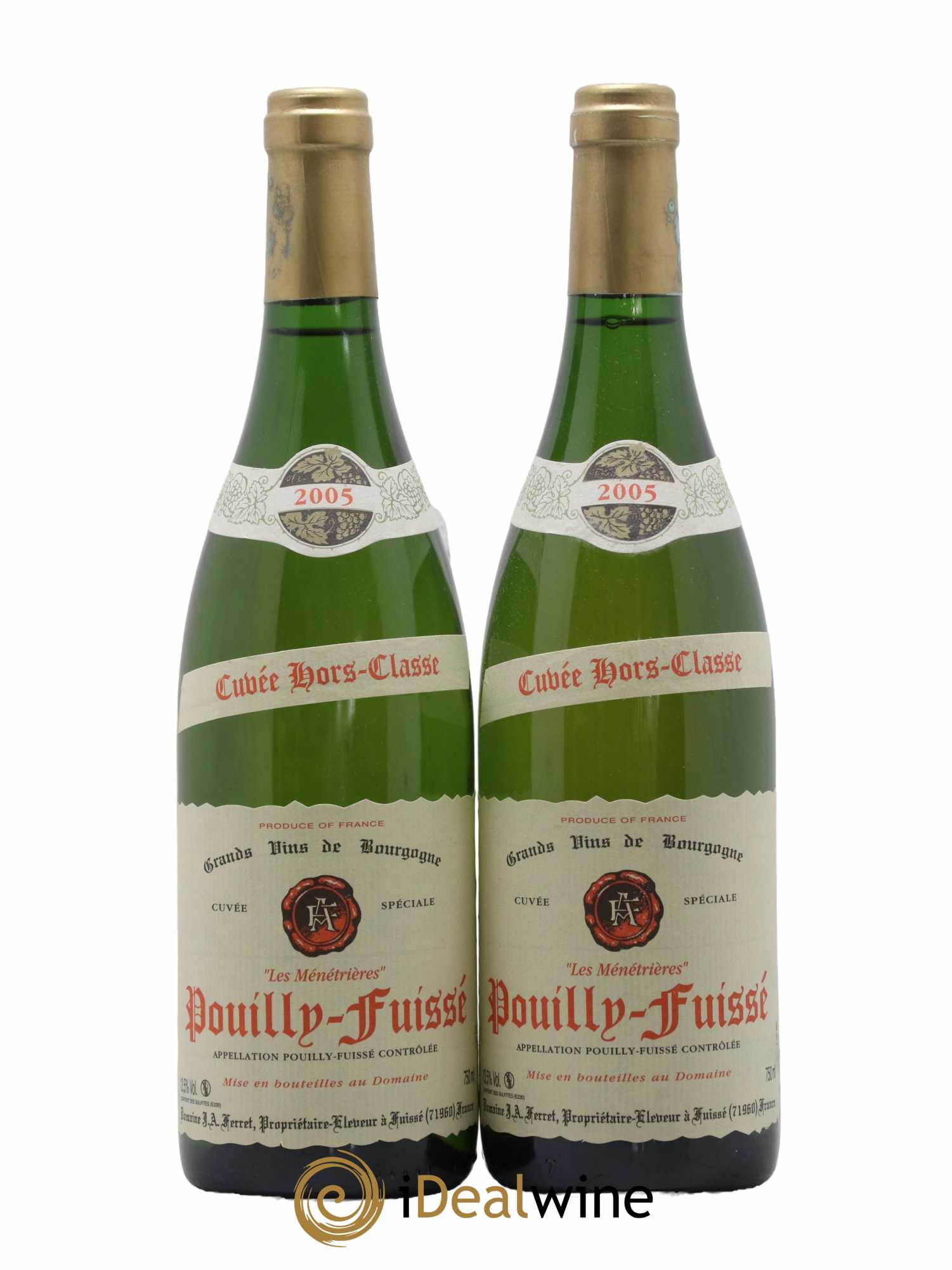Pouilly-Fuissé 1er Cru Hors Classe Les Ménétrières J.A. Ferret (Domaine) 2005 - Lot de 2 bouteilles - 0