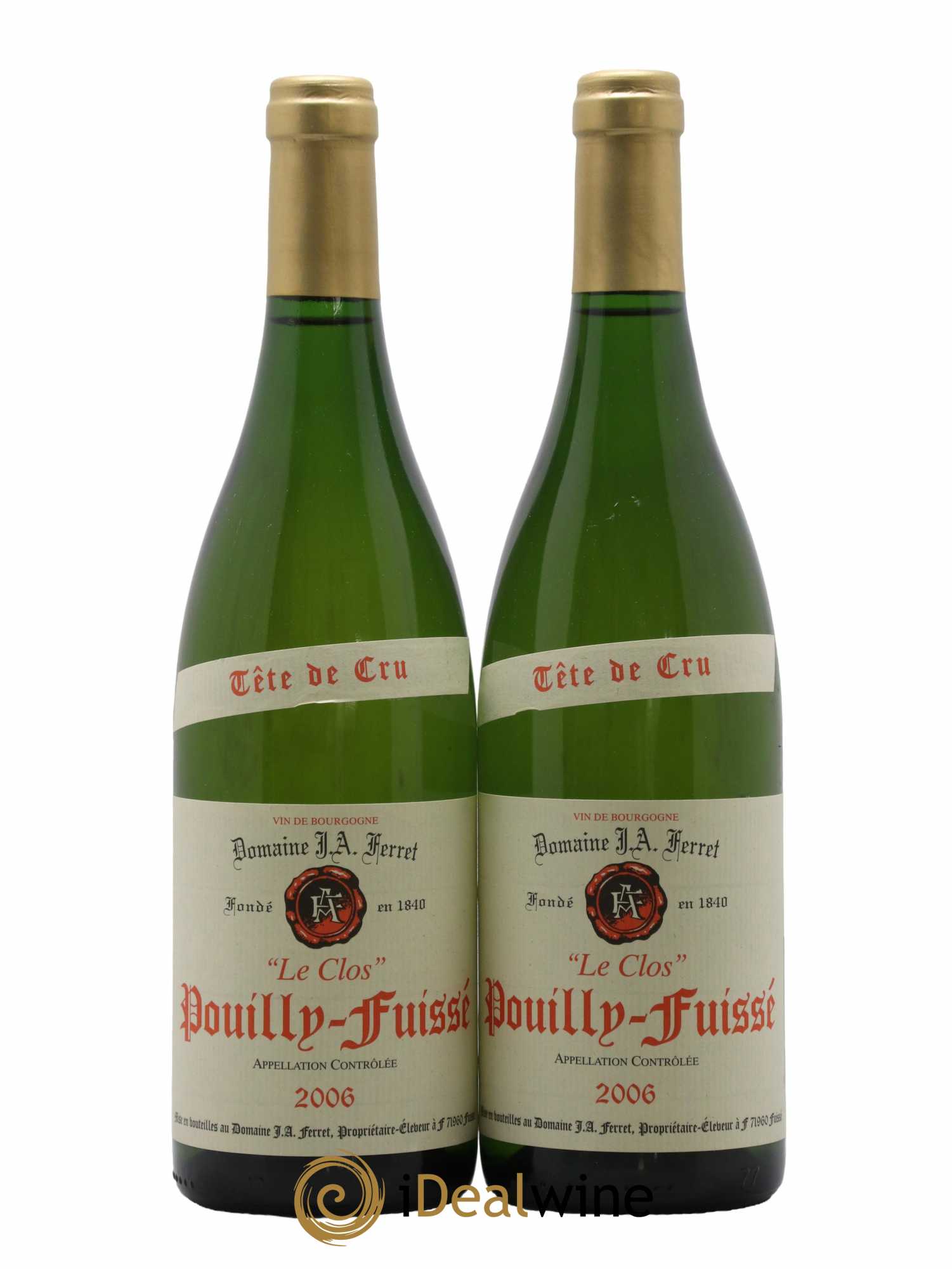 Pouilly-Fuissé Tête de Cru Le Clos J.A. Ferret (Domaine) 2006 - Lot de 2 bouteilles - 0