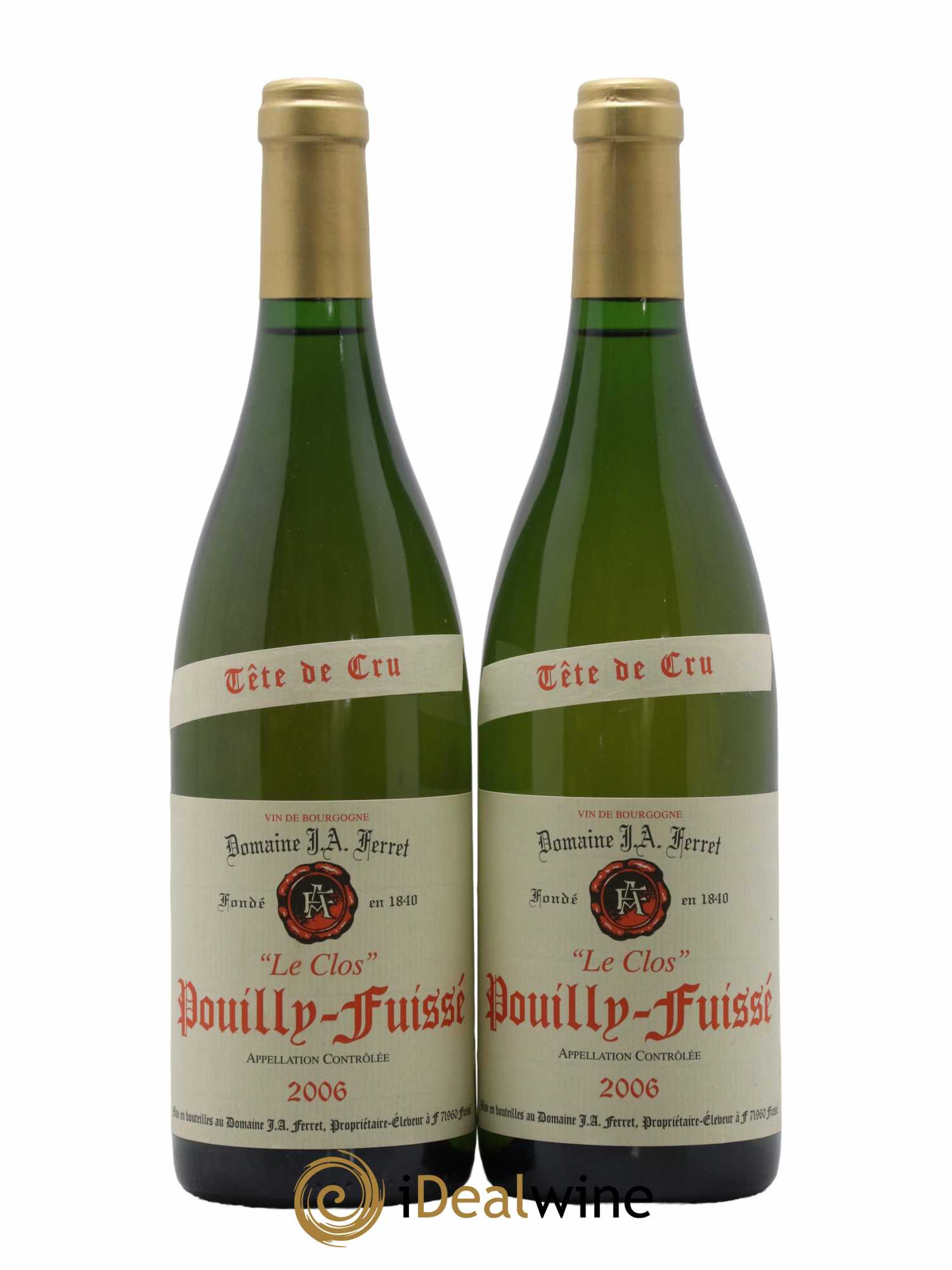 Pouilly-Fuissé Tête de Cru Le Clos J.A. Ferret (Domaine) 2006 - Lot de 2 bouteilles - 0
