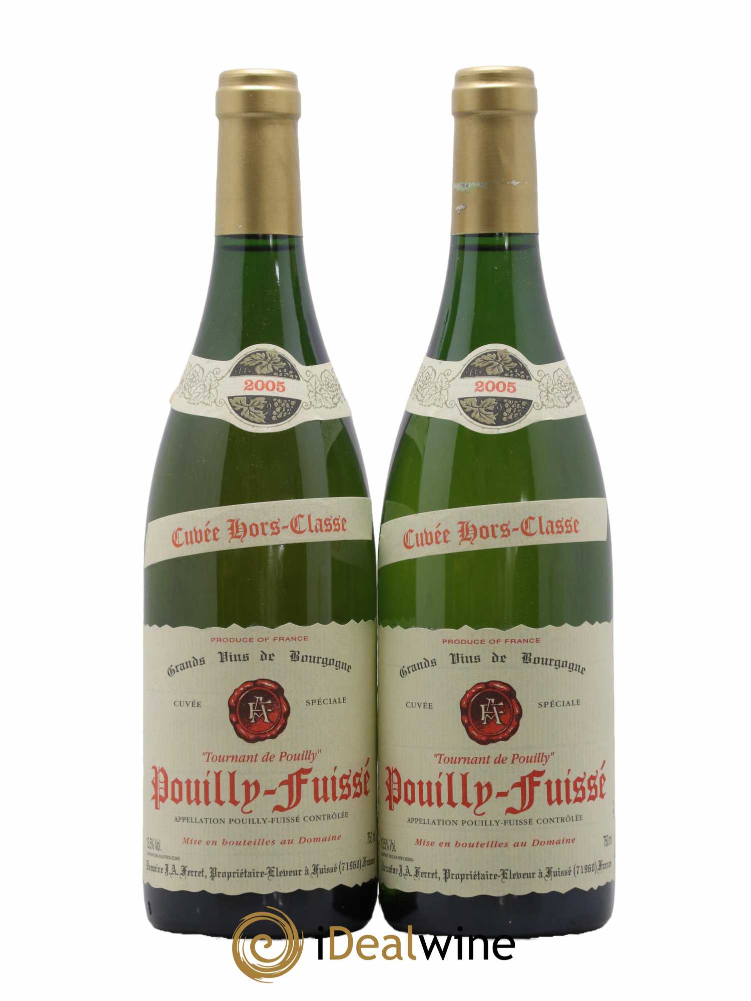 Pouilly-Fuissé 1er Cru Hors Classe Tournant de Pouilly J.A. Ferret (Domaine) 2005 - Lot de 2 bouteilles - 0