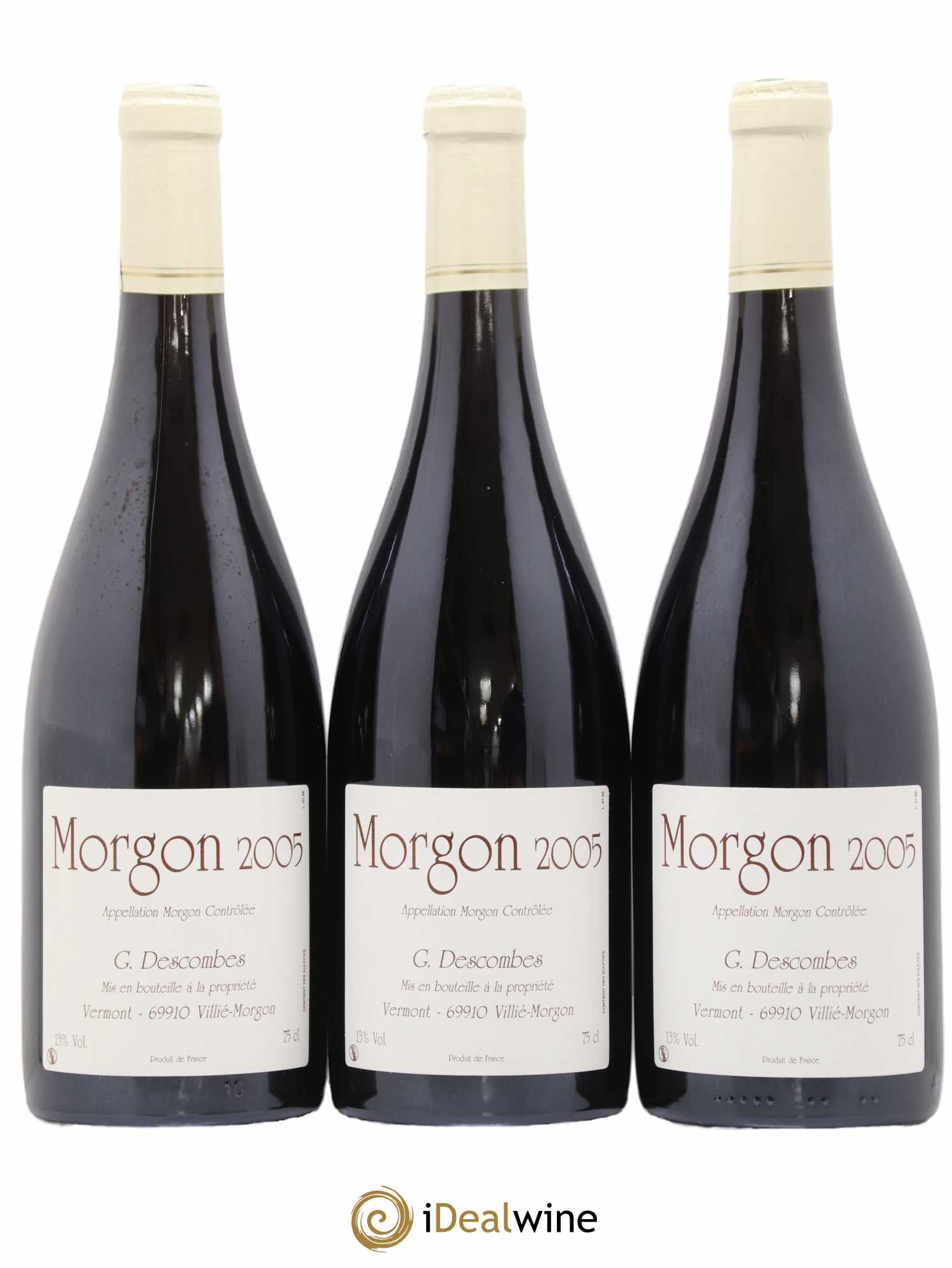 Morgon Georges Descombes (Domaine) 2005 - Lot de 3 bouteilles - 0