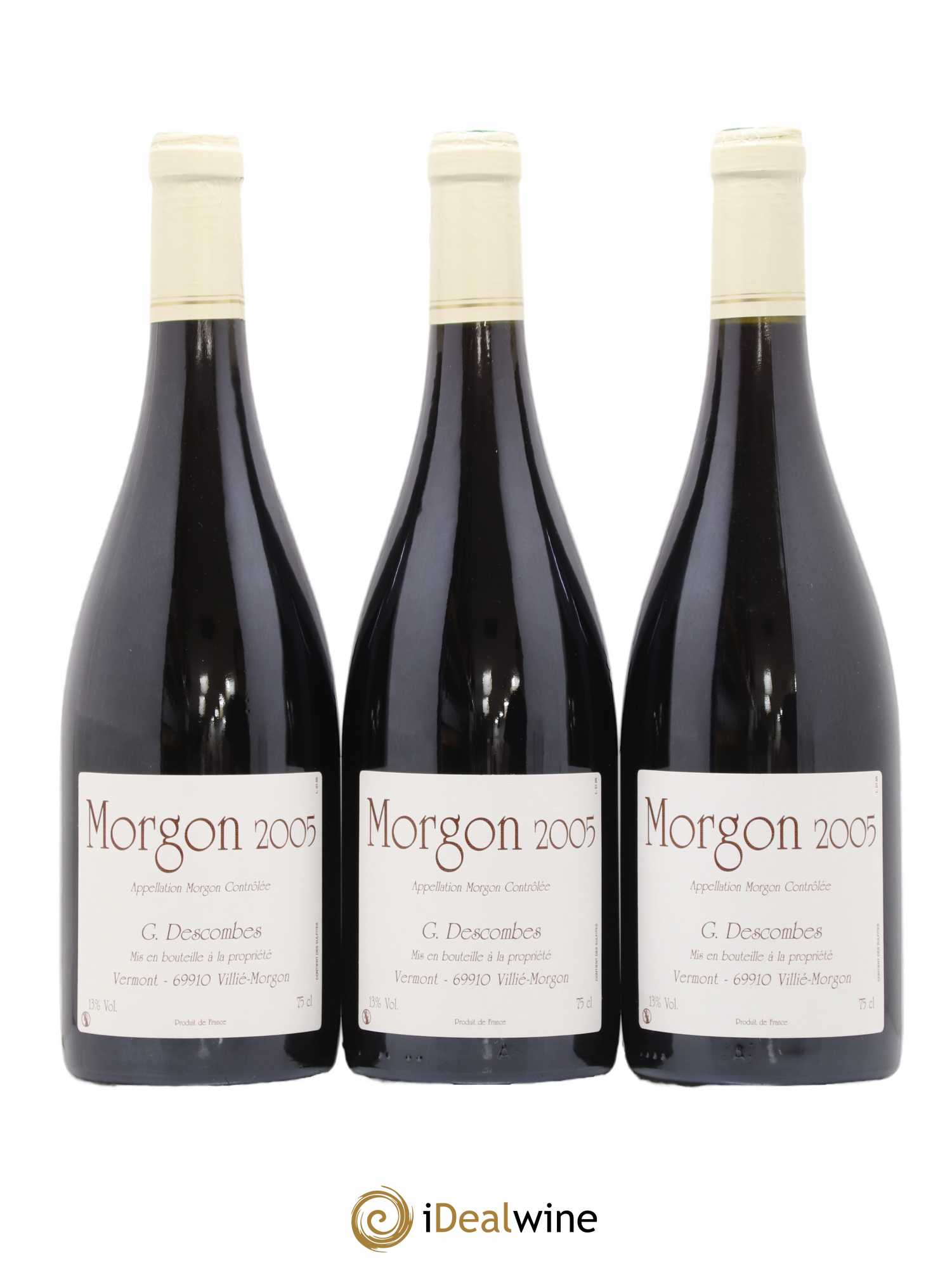 Morgon Georges Descombes (Domaine) 2005 - Lot de 3 bouteilles - 0