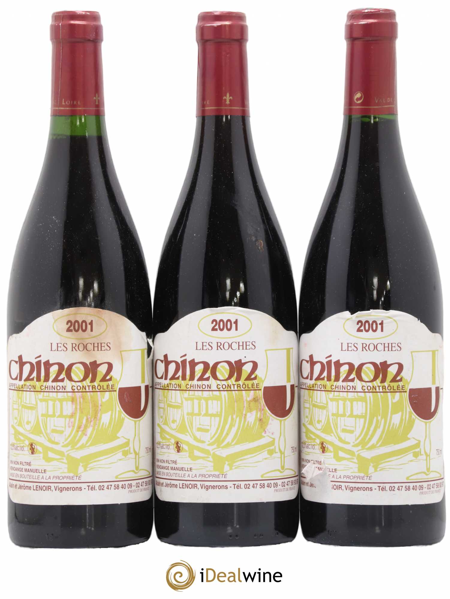 Chinon Les Roches Lenoir (Domaine) 2001 - Lot de 3 bouteilles - 0