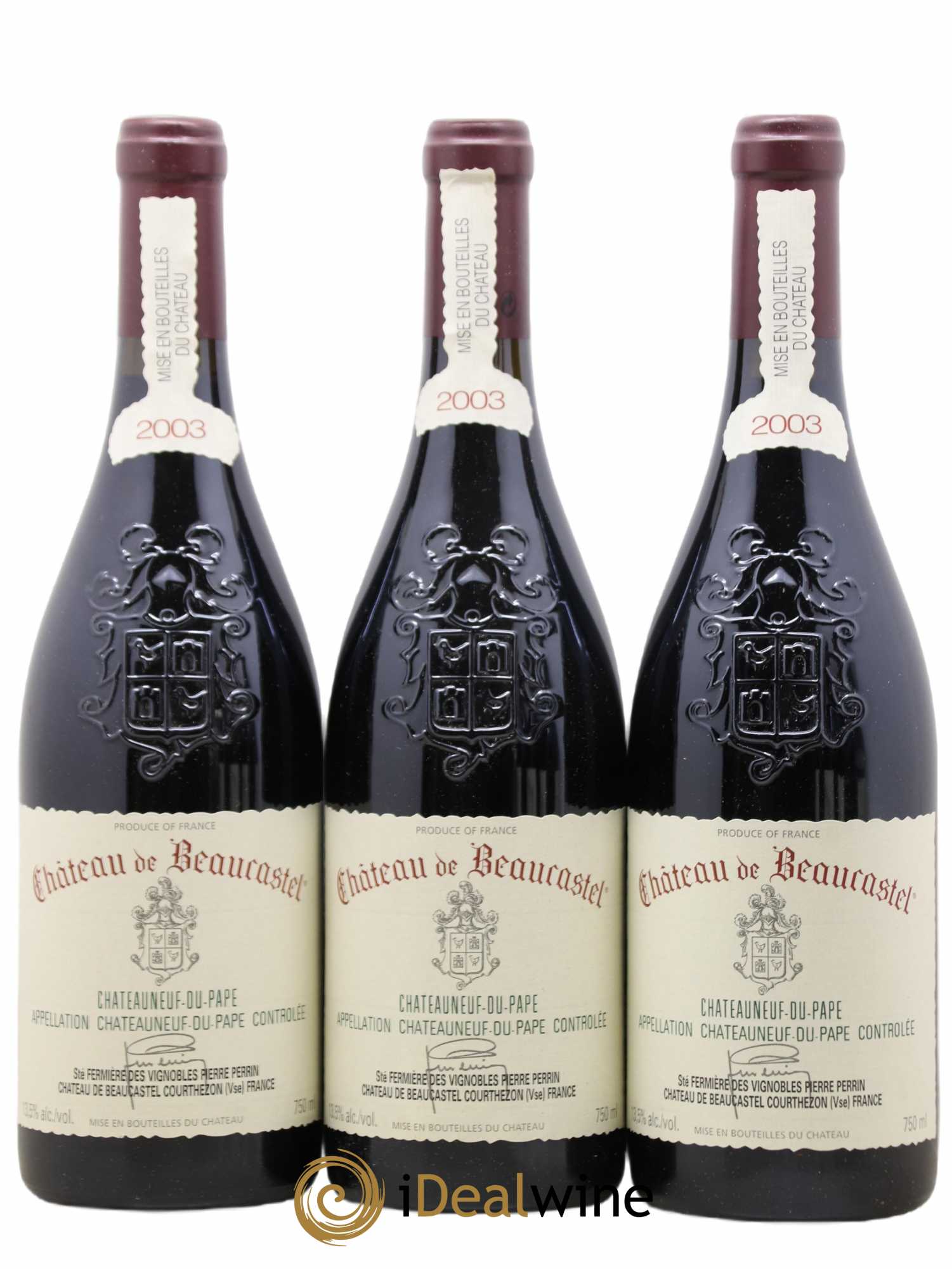 Châteauneuf-du-Pape Château de Beaucastel Famille Perrin 2003 - Lot de 6 bouteilles - 1