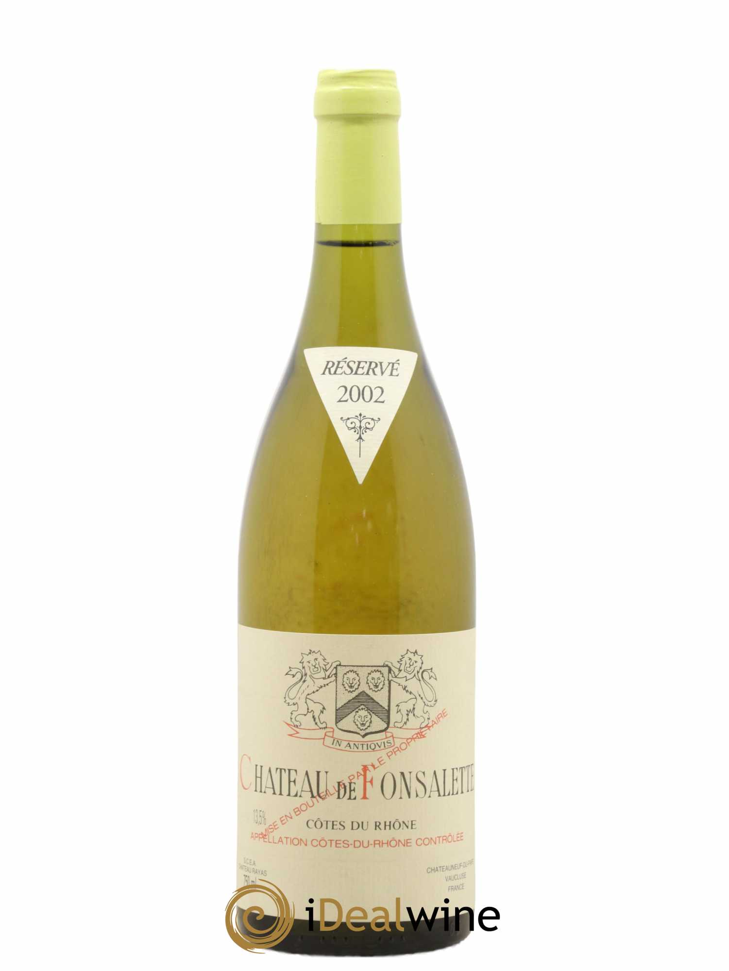 Côtes-du-Rhône Château de Fonsalette Emmanuel Reynaud 2002 - Lot de 1 bouteille - 0