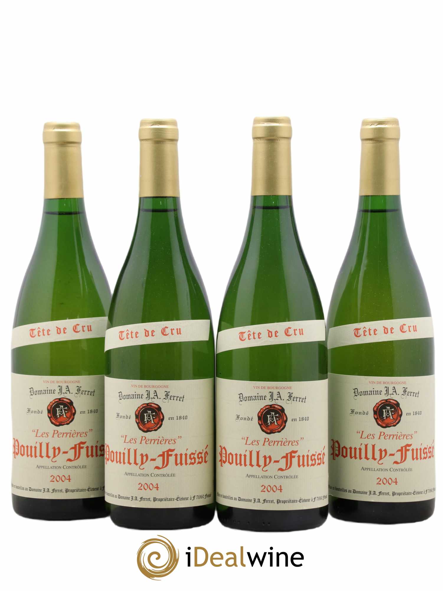 Pouilly-Fuissé Tête de Cru Les Perrières J.A. Ferret (Domaine) 2004 - Lot de 4 bouteilles - 0