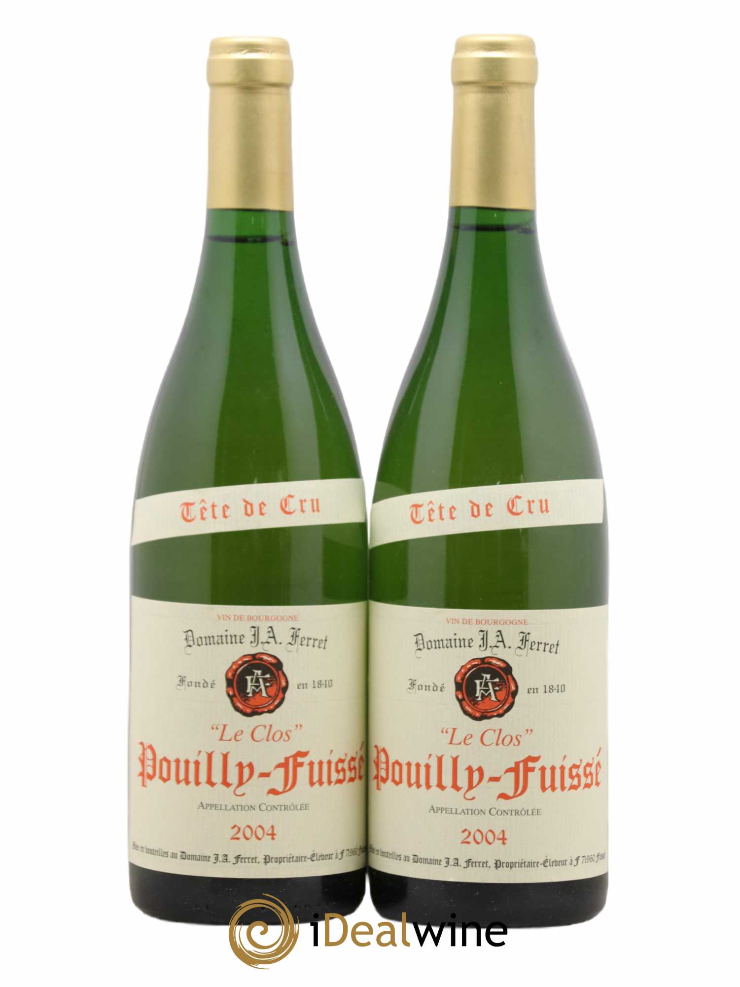 Pouilly-Fuissé Tête de Cru Le Clos J.A. Ferret (Domaine) 2004 - Lot de 2 bouteilles - 0