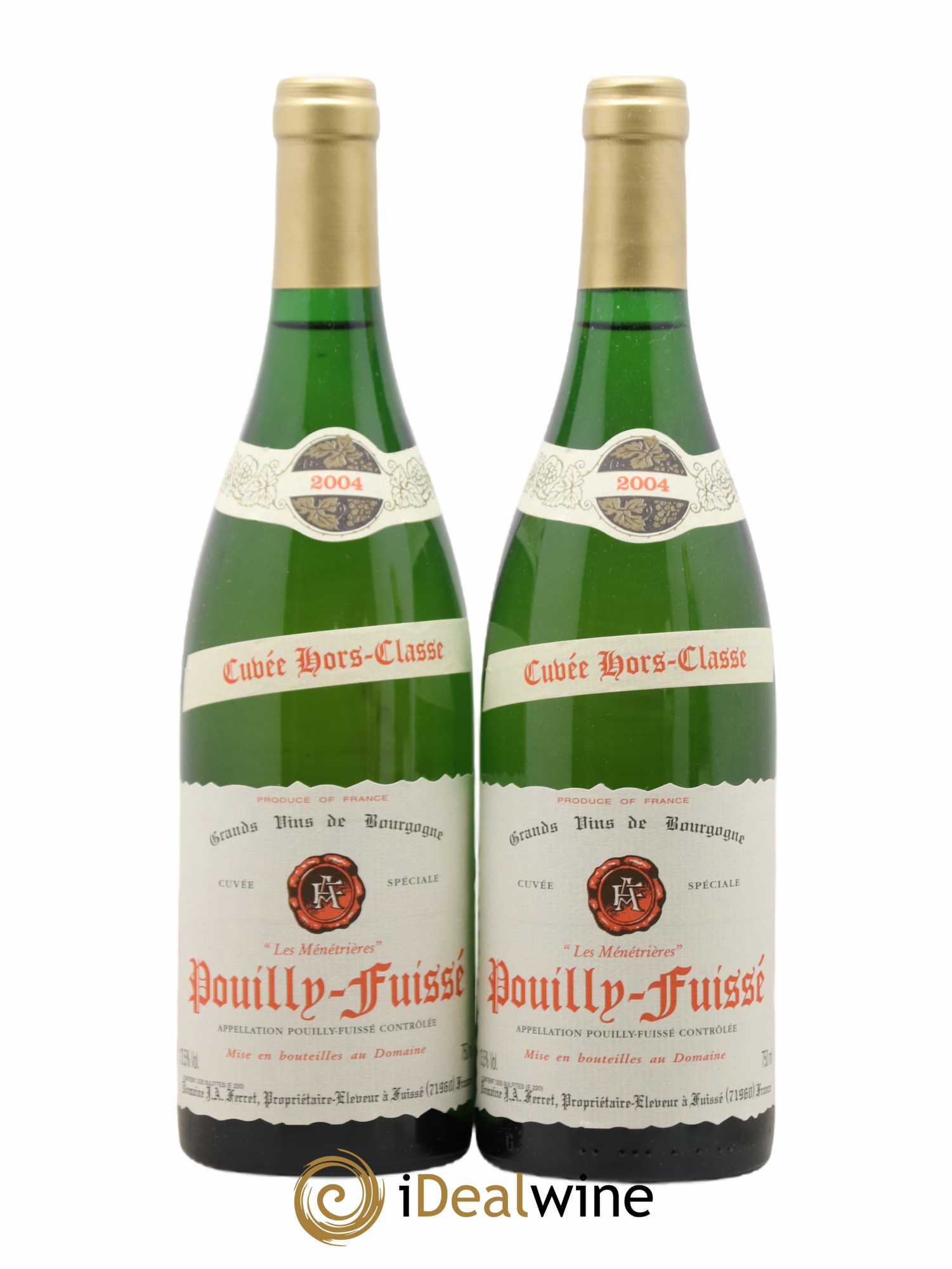 Pouilly-Fuissé 1er Cru Hors Classe Les Ménétrières J.A. Ferret (Domaine) 2004 - Lot de 2 bouteilles - 0