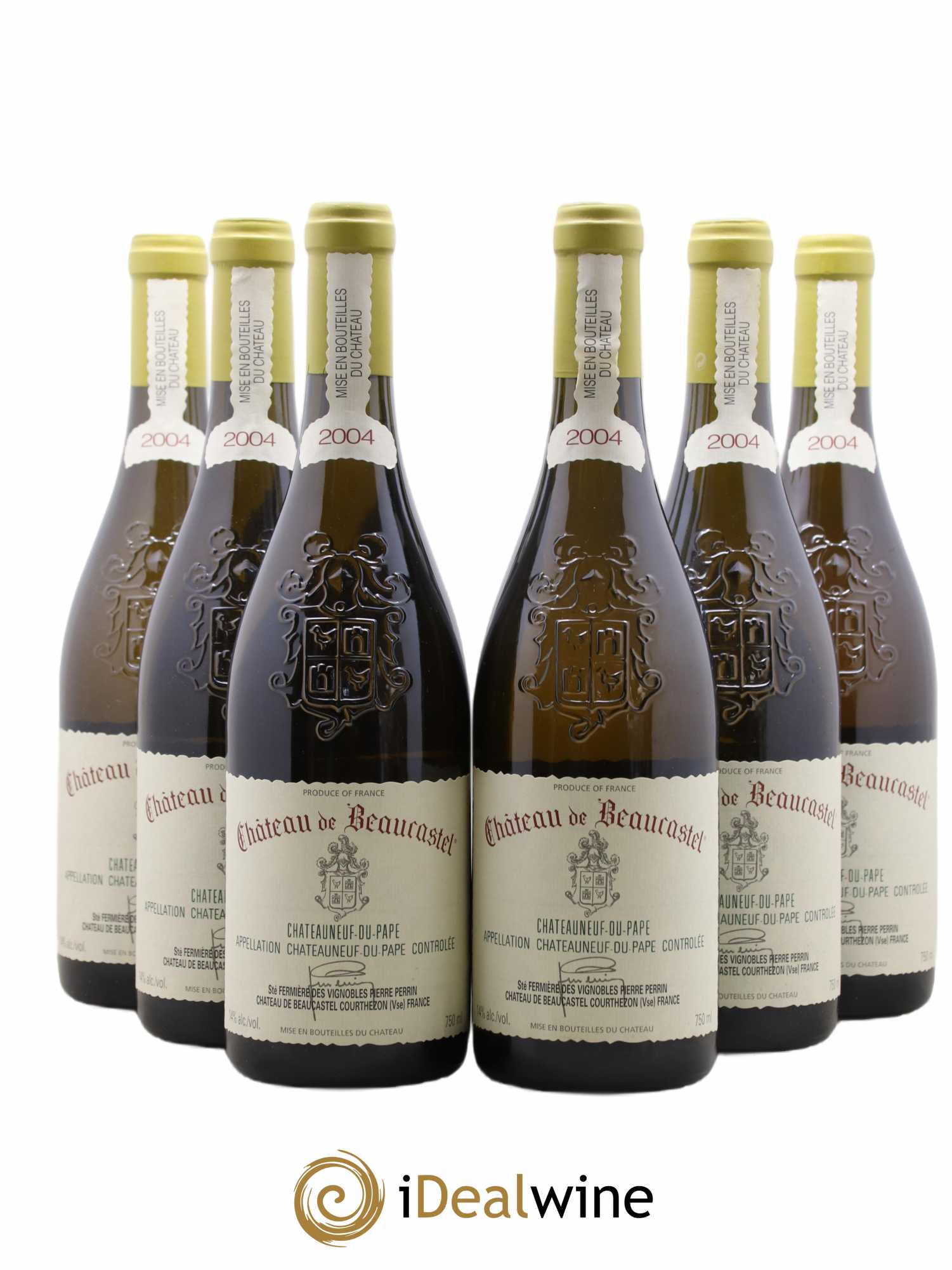 Châteauneuf-du-Pape Château de Beaucastel Famille Perrin 2004 - Lot de 6 bouteilles - 0