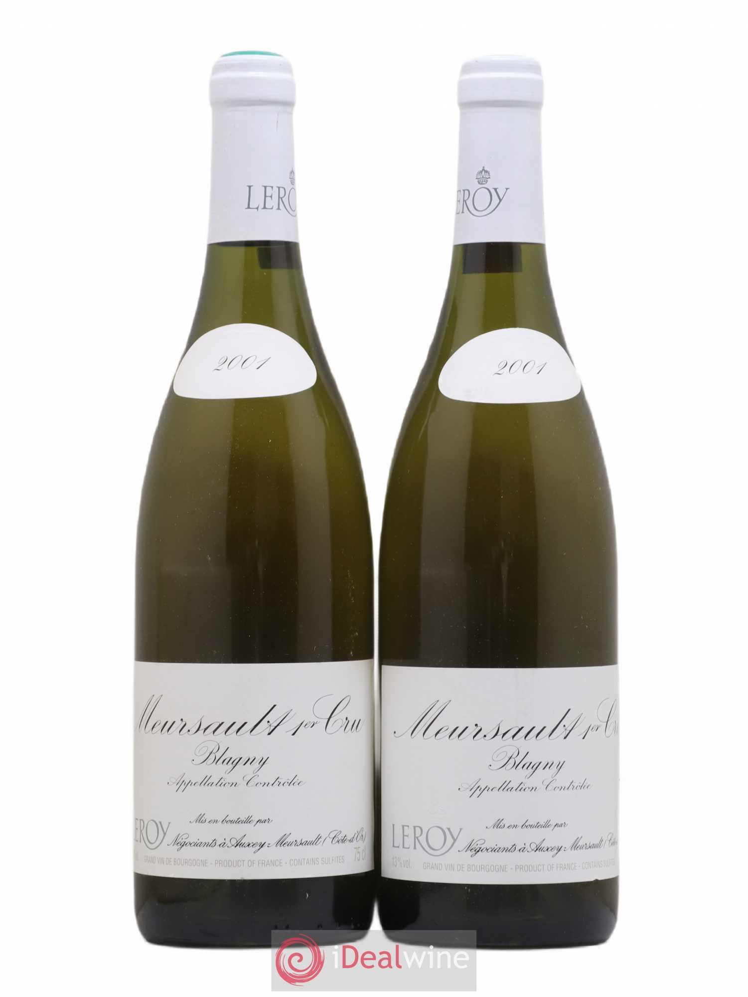 Meursault 1er Cru Blagny Leroy SA 2001 - Lot de 2 bouteilles - 0