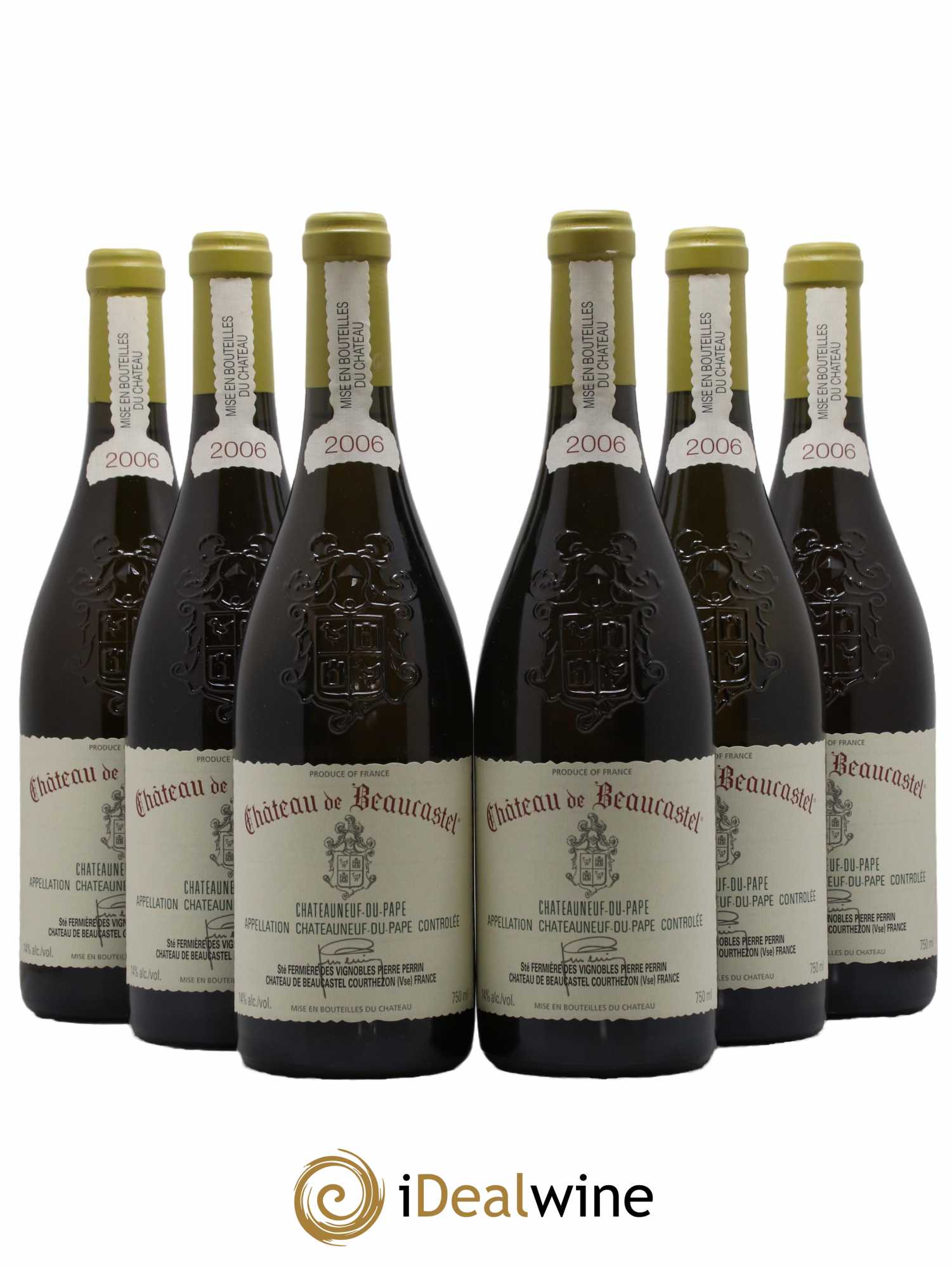 Châteauneuf-du-Pape Château de Beaucastel Famille Perrin 2006 - Lot de 6 bouteilles - 0