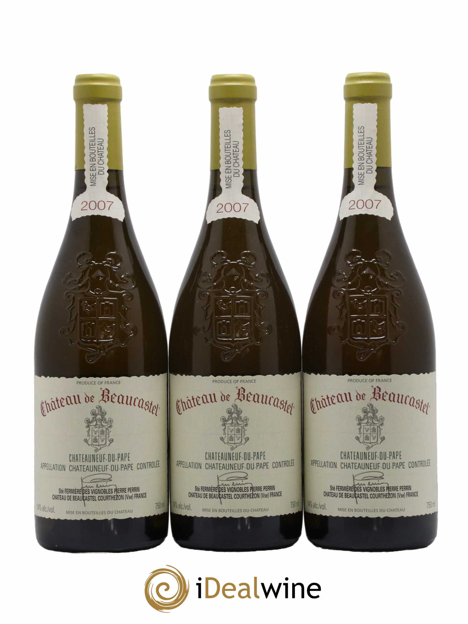 Châteauneuf-du-Pape Château de Beaucastel Famille Perrin 2007 - Posten von 6 Flaschen - 1