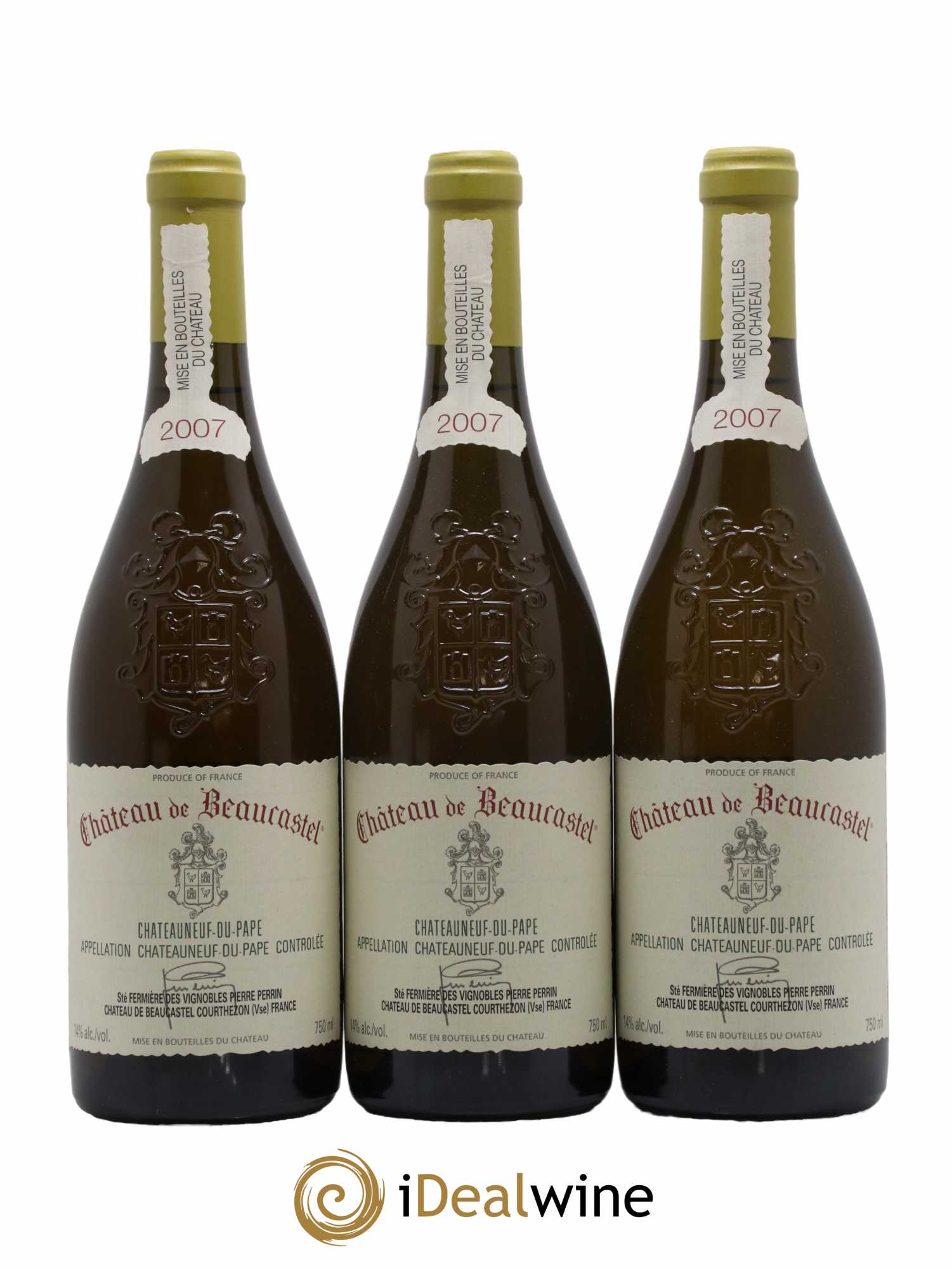 Châteauneuf-du-Pape Château de Beaucastel Famille Perrin 2007 - Posten von 6 Flaschen - 2