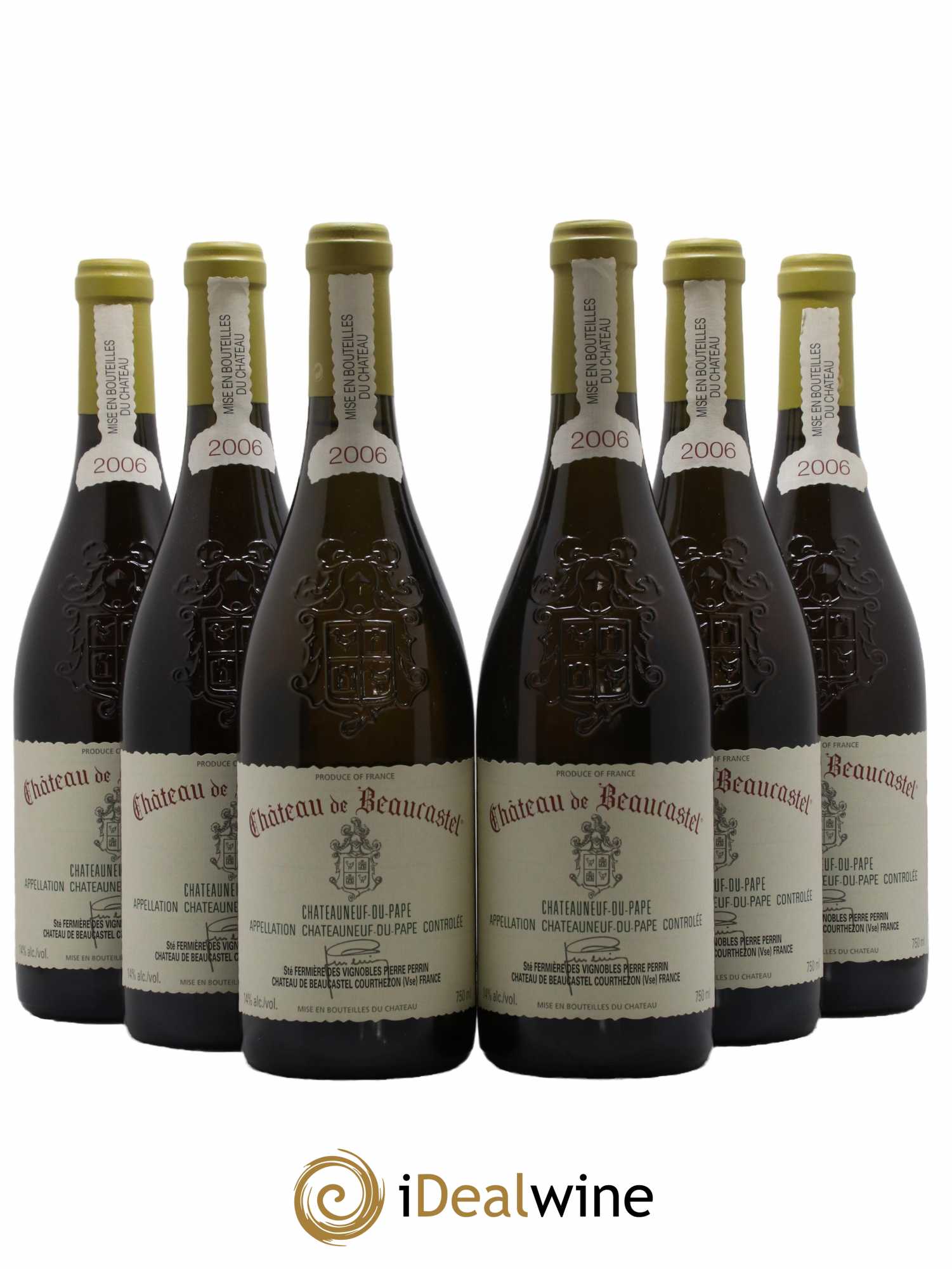 Châteauneuf-du-Pape Château de Beaucastel Famille Perrin 2006 - Lot de 6 bouteilles - 0