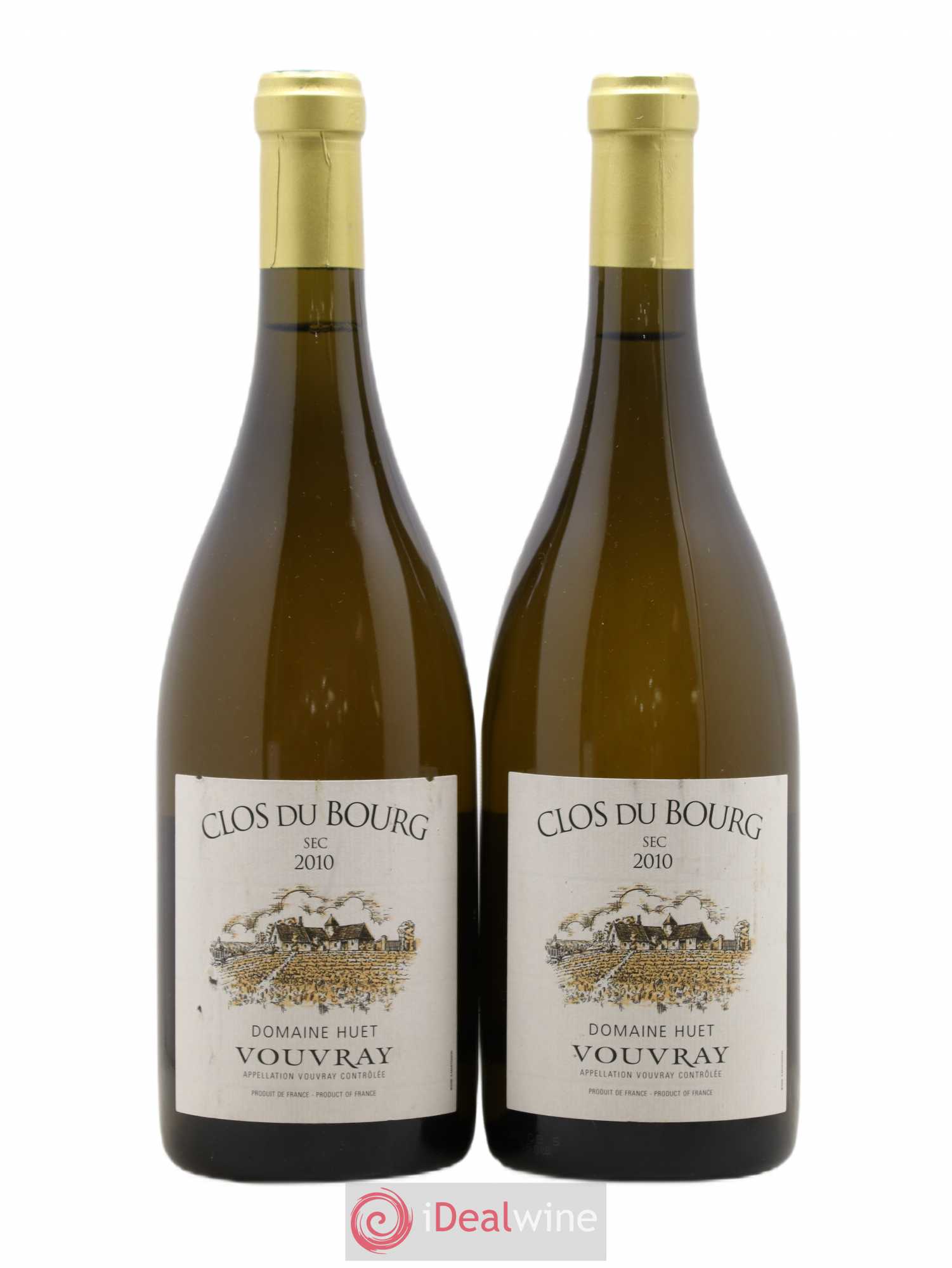 Vouvray Clos du Bourg Sec Domaine Huet 2010 - Lot de 2 bouteilles - 0