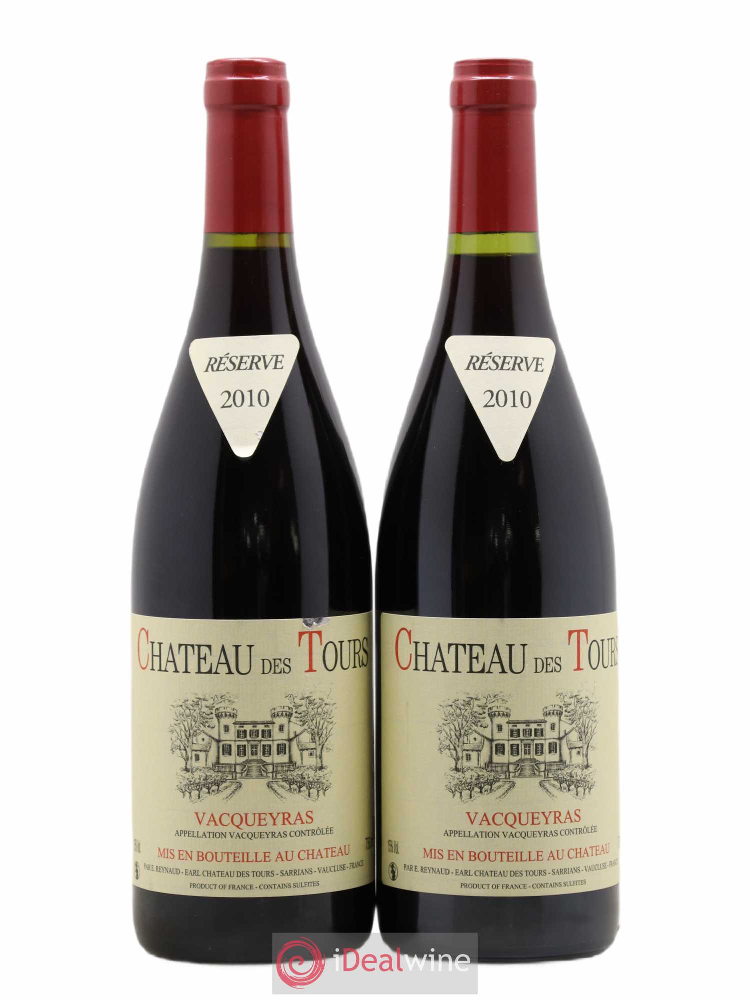 Vacqueyras Château des Tours Emmanuel Reynaud 2010 - Lot de 2 bouteilles - 0