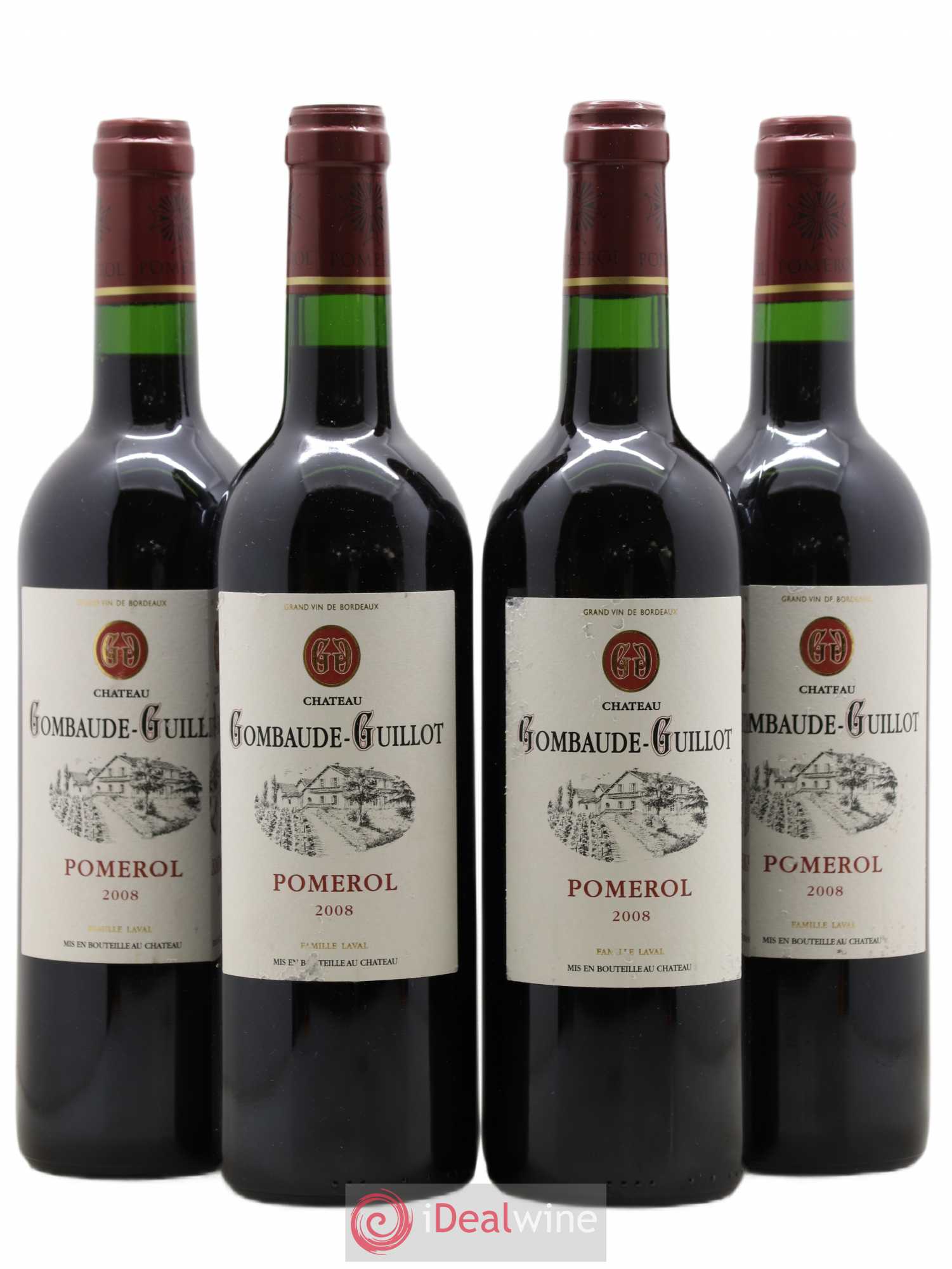 Château Gombaude Guillot 2008 - Lot de 4 bouteilles - 0
