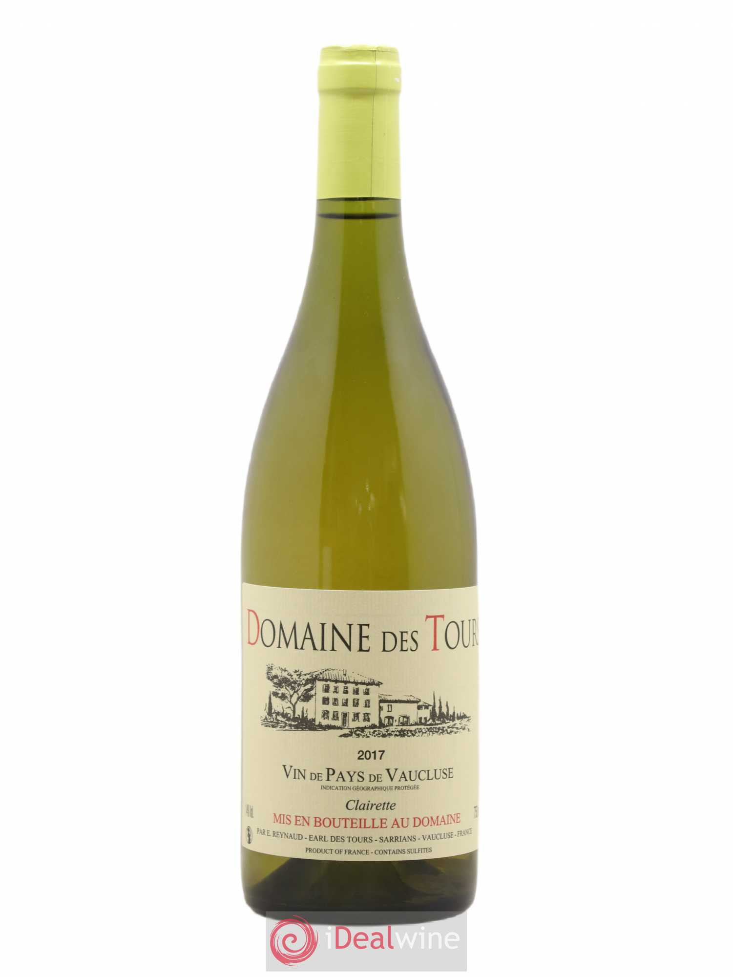Vaucluse (Vin de Pays de Vaucluse) Domaine des Tours Emmanuel Reynaud Clairette 2017 - Lot de 1 bouteille - 0
